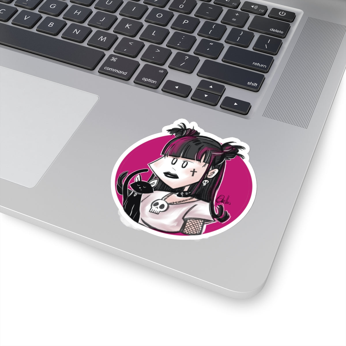 Goth Girl Kiss-Cut Stickers