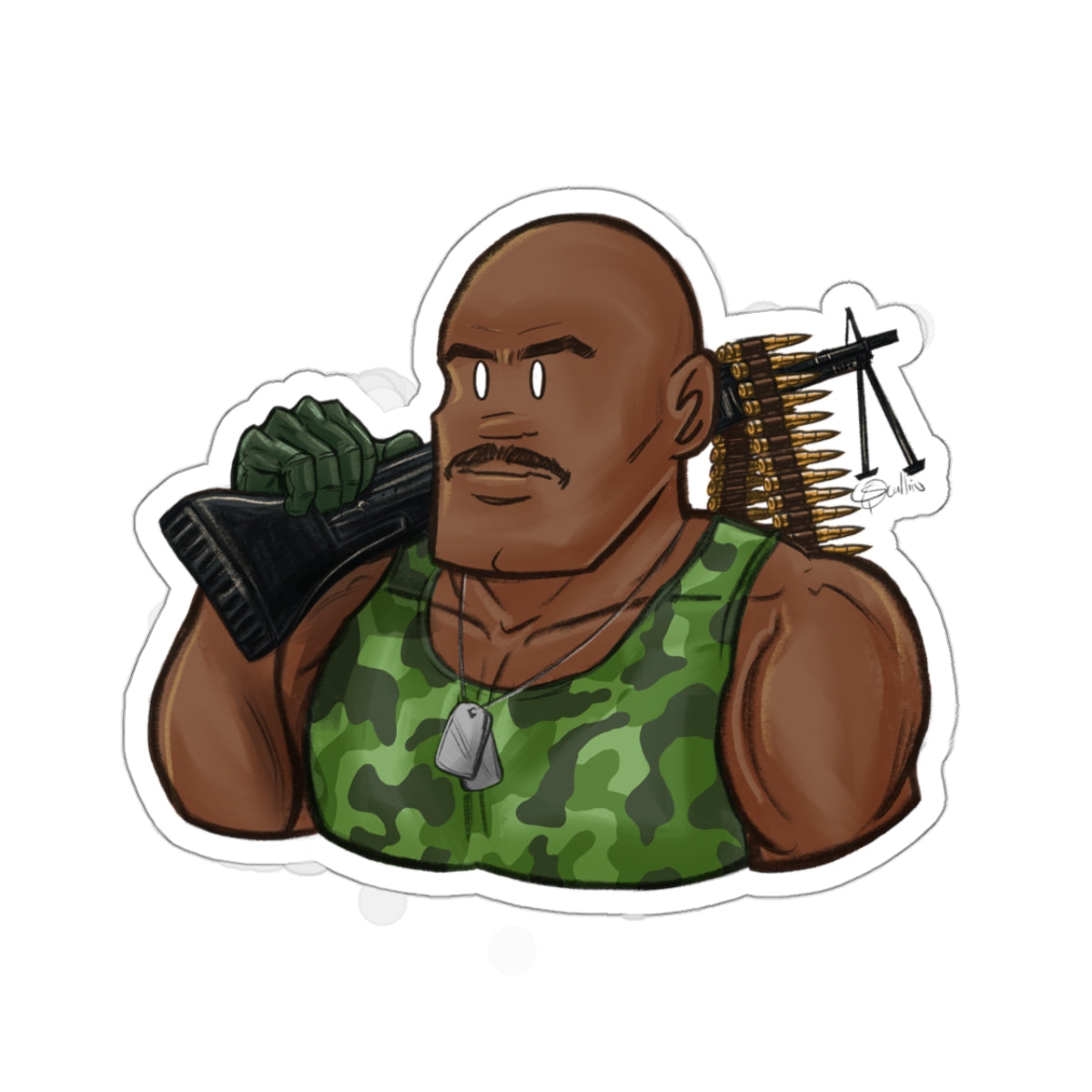 GI-Joe Roadblock Kiss-Cut Sticker