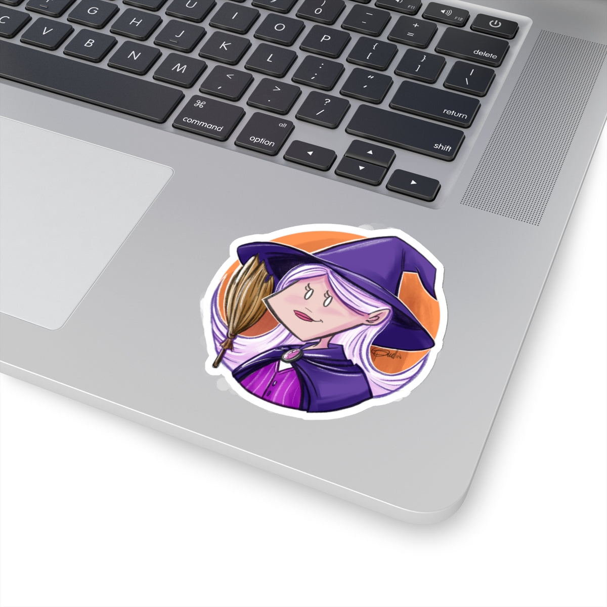 Cute Lil Witch Kiss-Cut Stickers