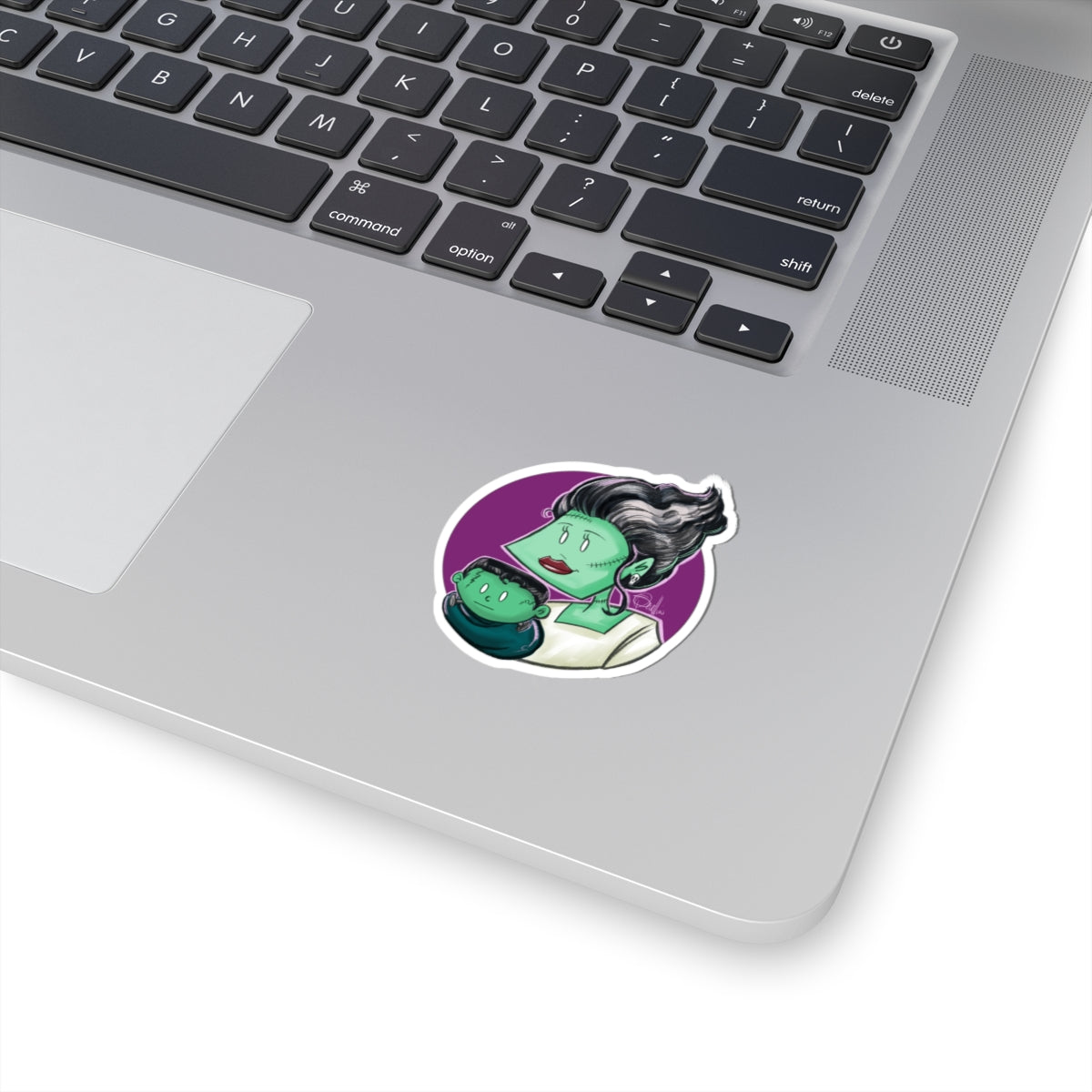 Bride of Frankenstein & Monster Baby Kiss-Cut Stickers