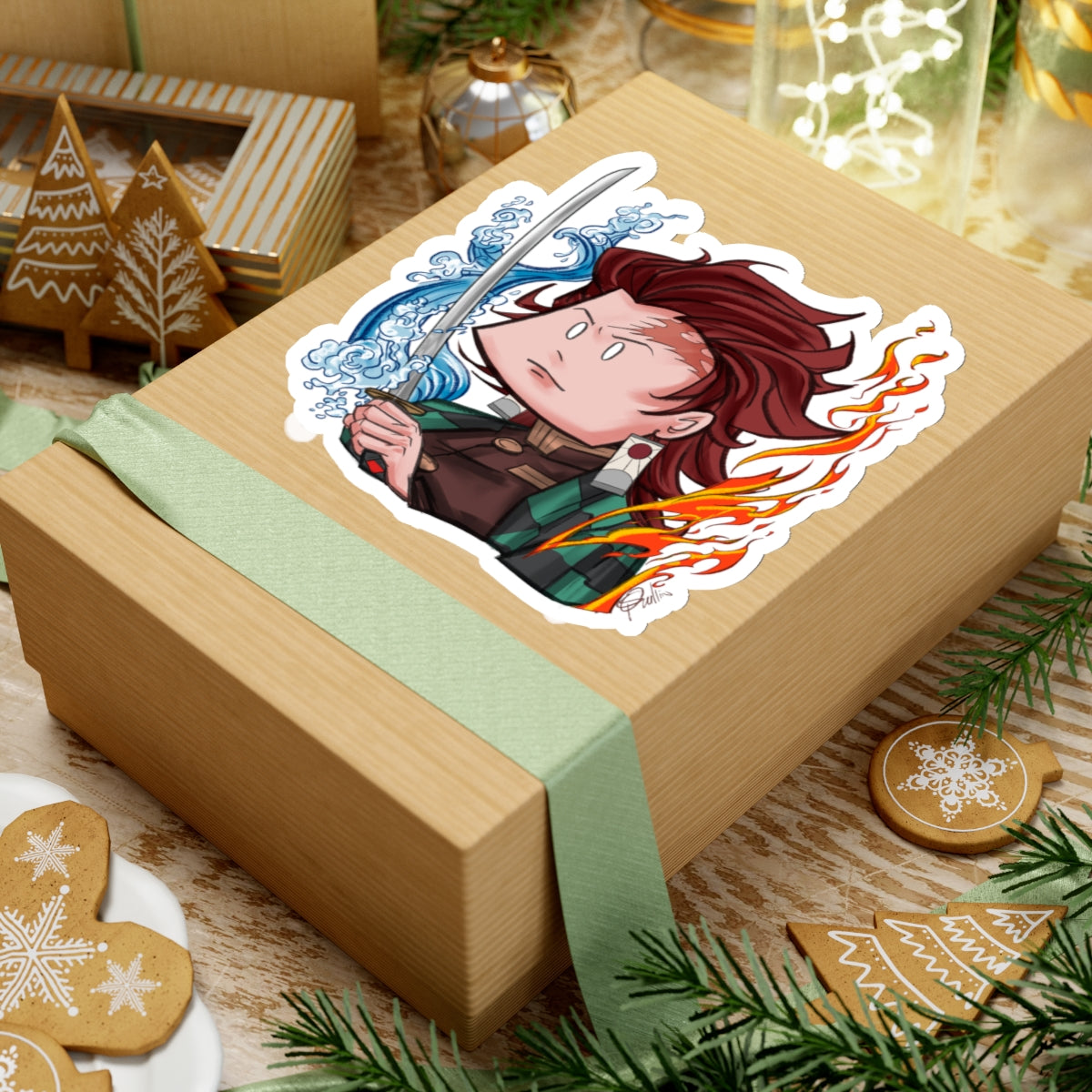 Demon Slayer Tanjiro Kamado Kiss-Cut Stickers