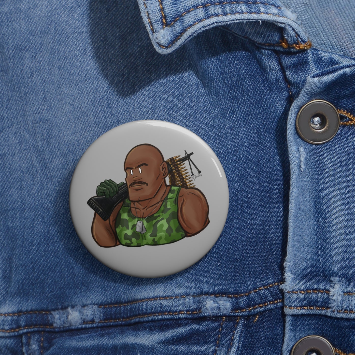 GI-Joe Roadblock Pin Buttons
