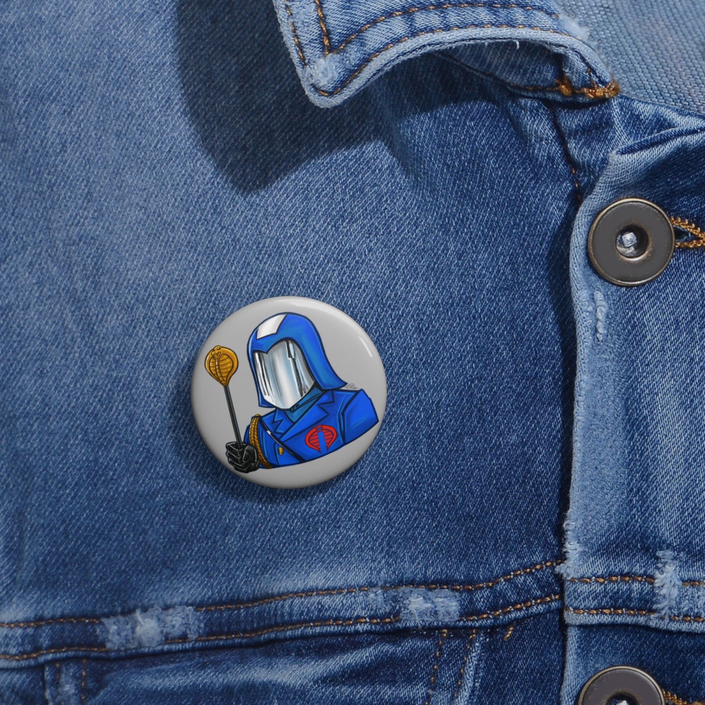 GI-Joe Cobra Commander Pin Button