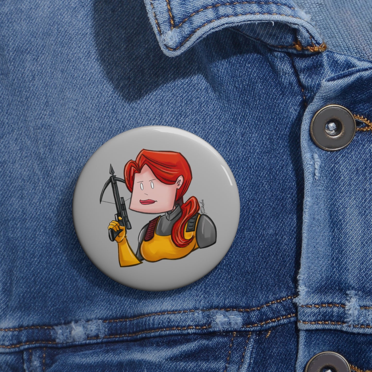 GI-Joe Scarlett Pin Button