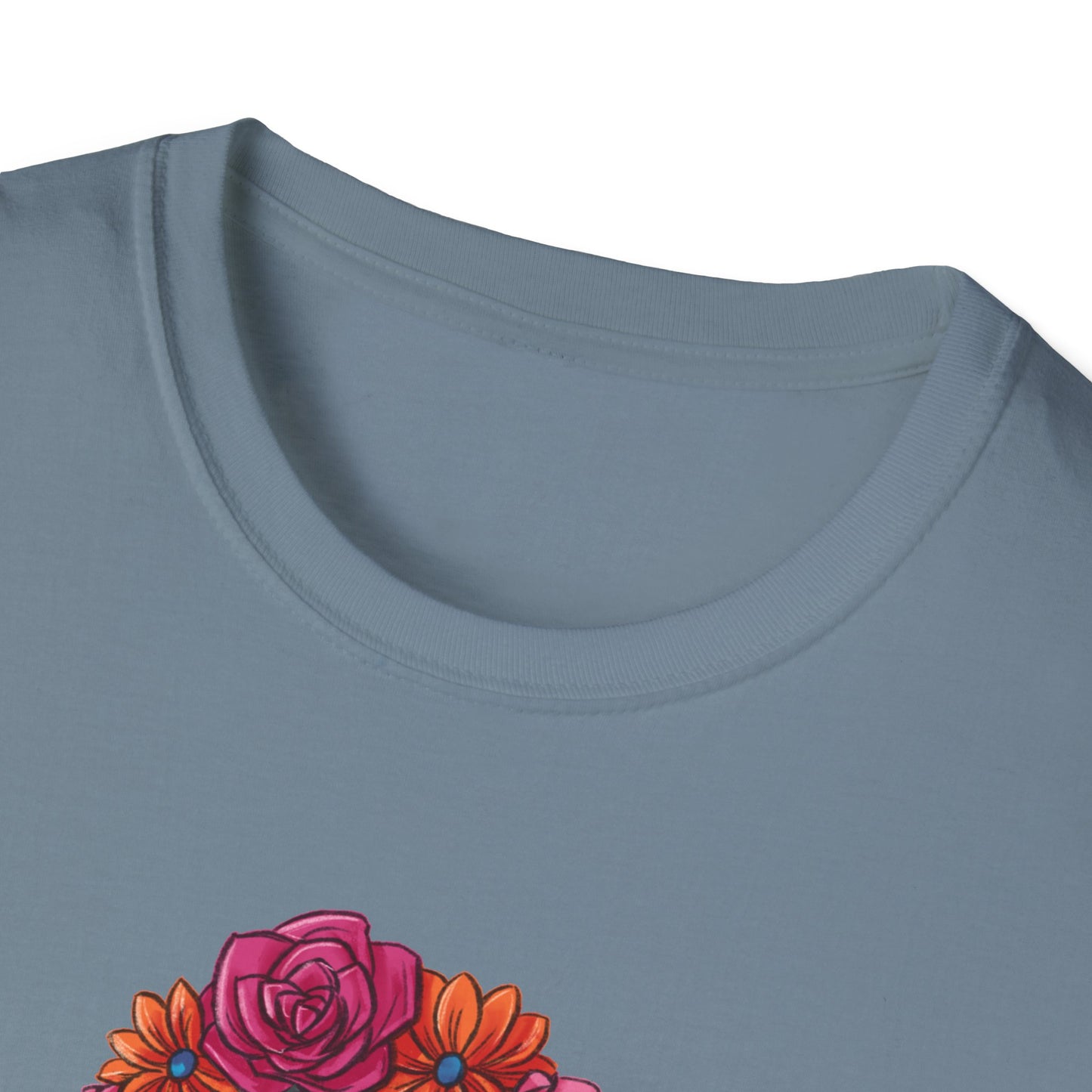 Floral Skull Dia de los Muertos Unisex T-Shirt