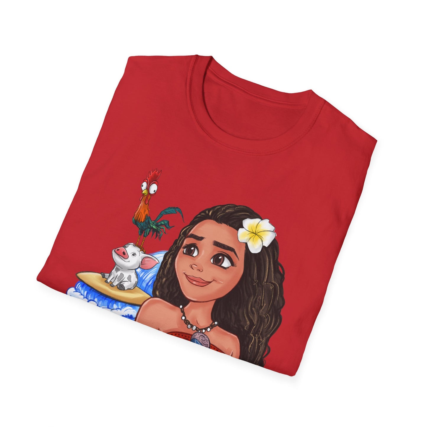 Moana riding the waves with Hei Hei and Pua T-Shirt