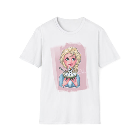 Elsa Enjoying an Olaf Snow Cone T-Shirt
