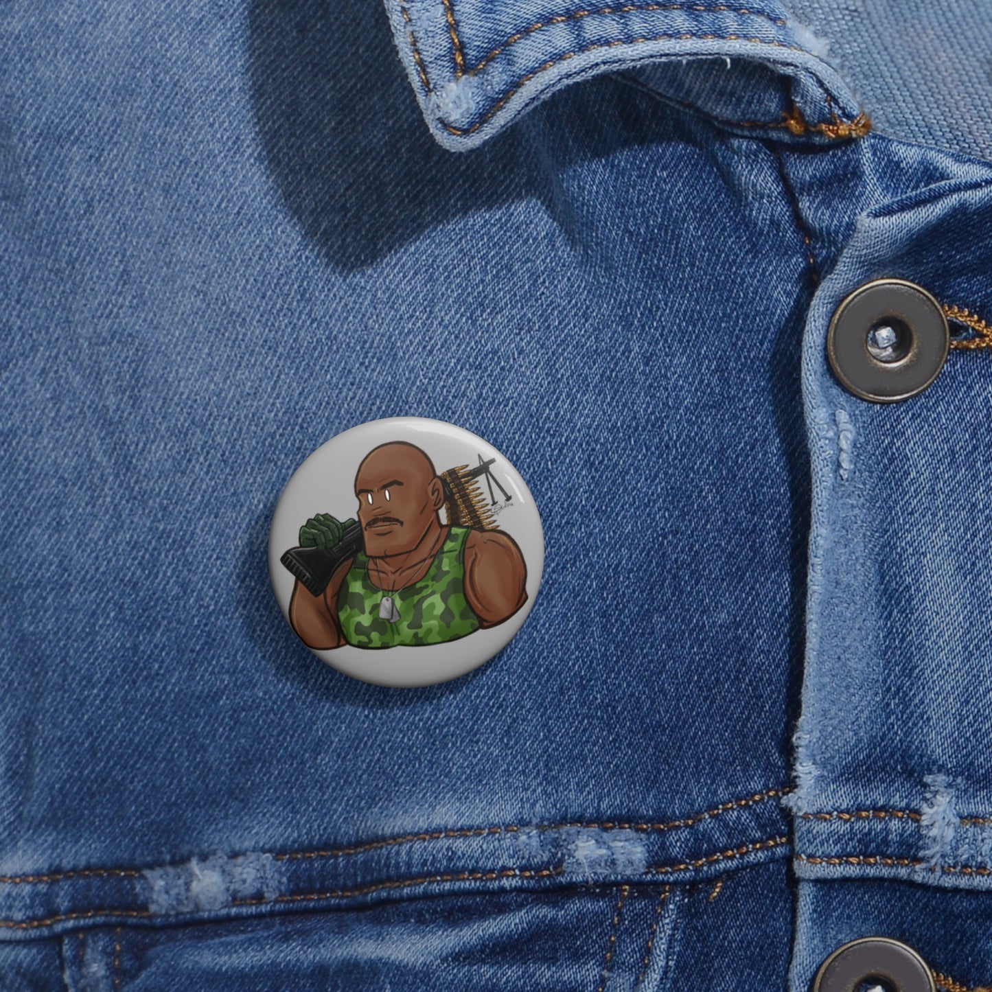 GI-Joe Roadblock Pin Buttons