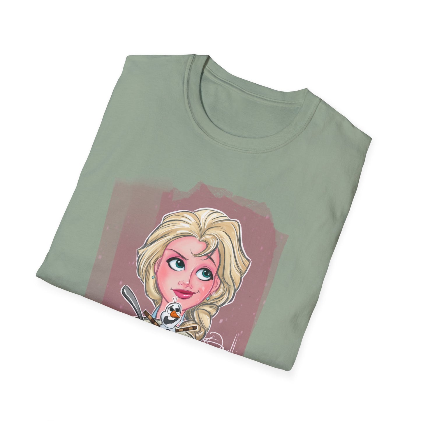 Elsa Enjoying an Olaf Snow Cone T-Shirt
