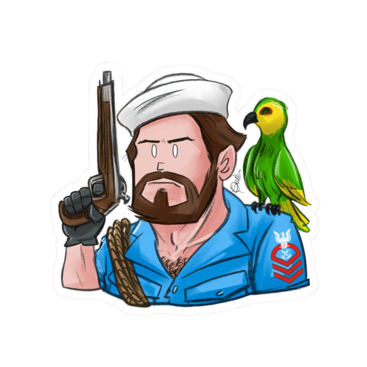 GI-Joe Shipwreck Kiss-Cut Sticker