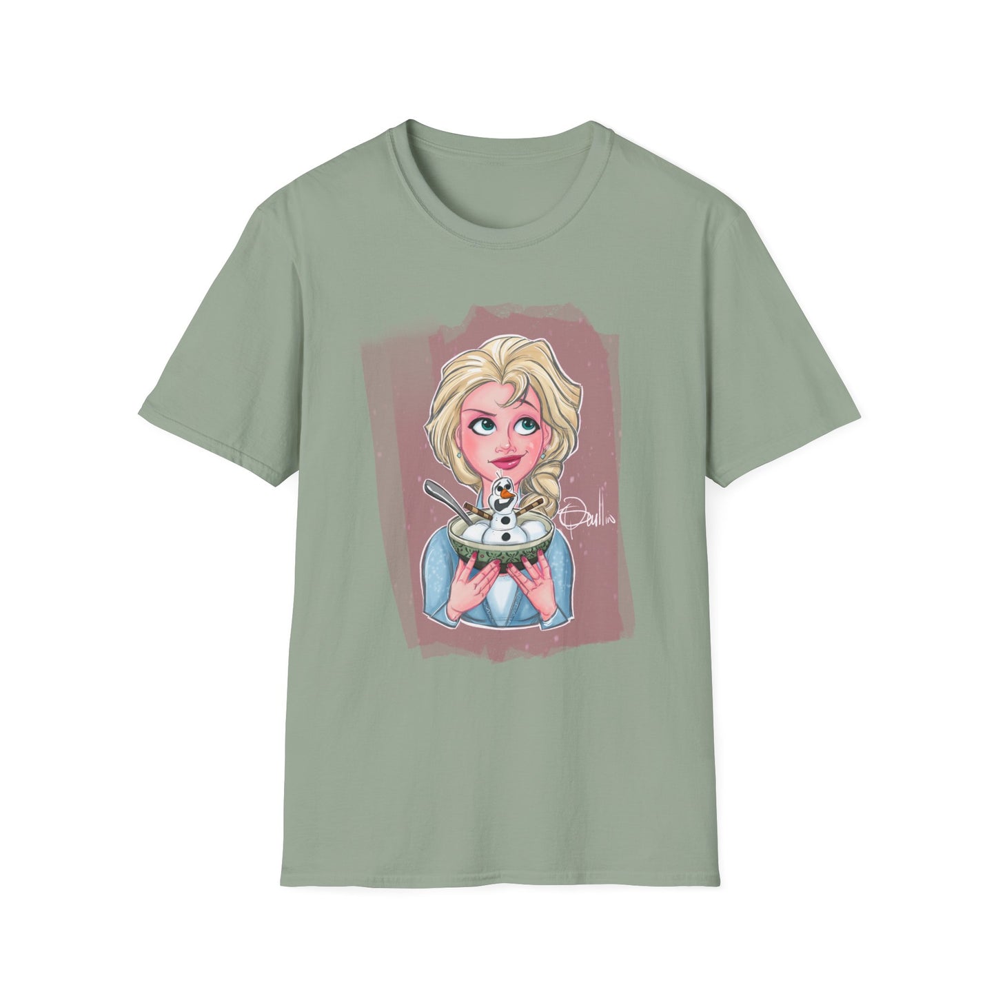 Elsa Enjoying an Olaf Snow Cone T-Shirt