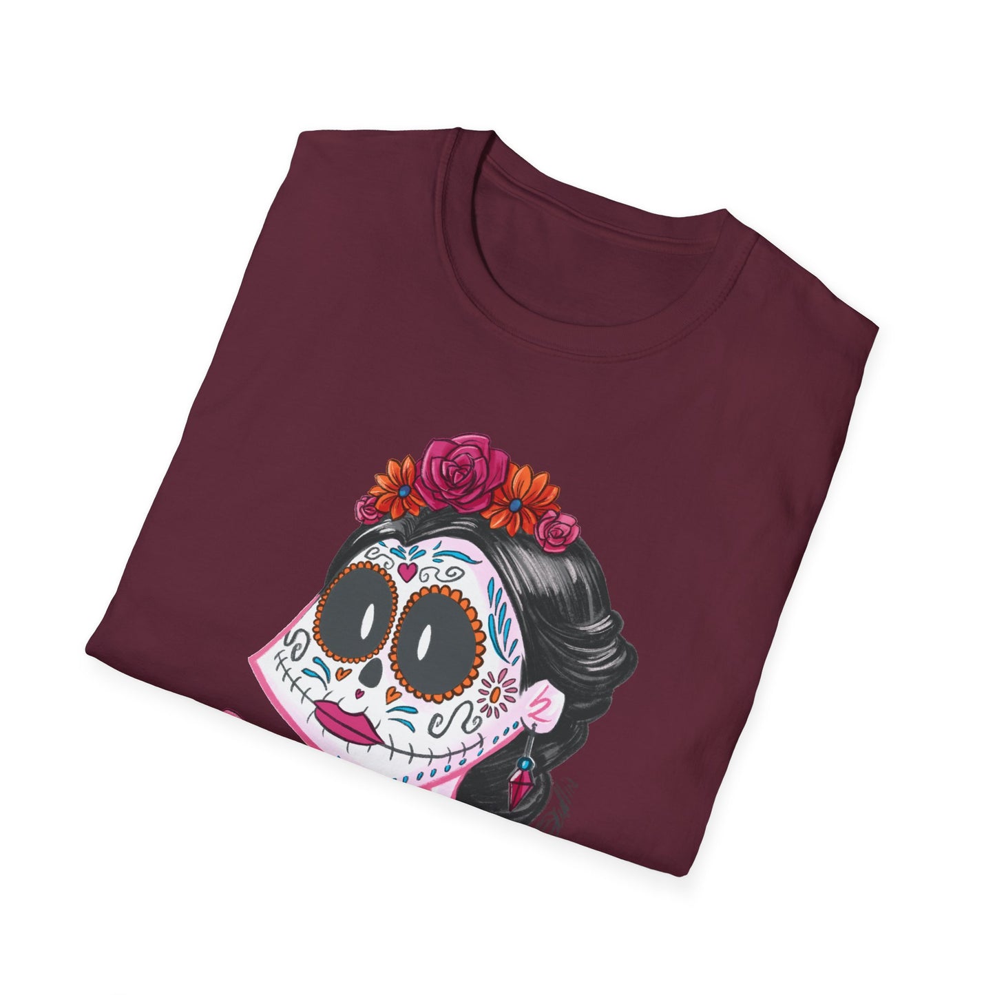 Floral Skull Dia de los Muertos Unisex T-Shirt