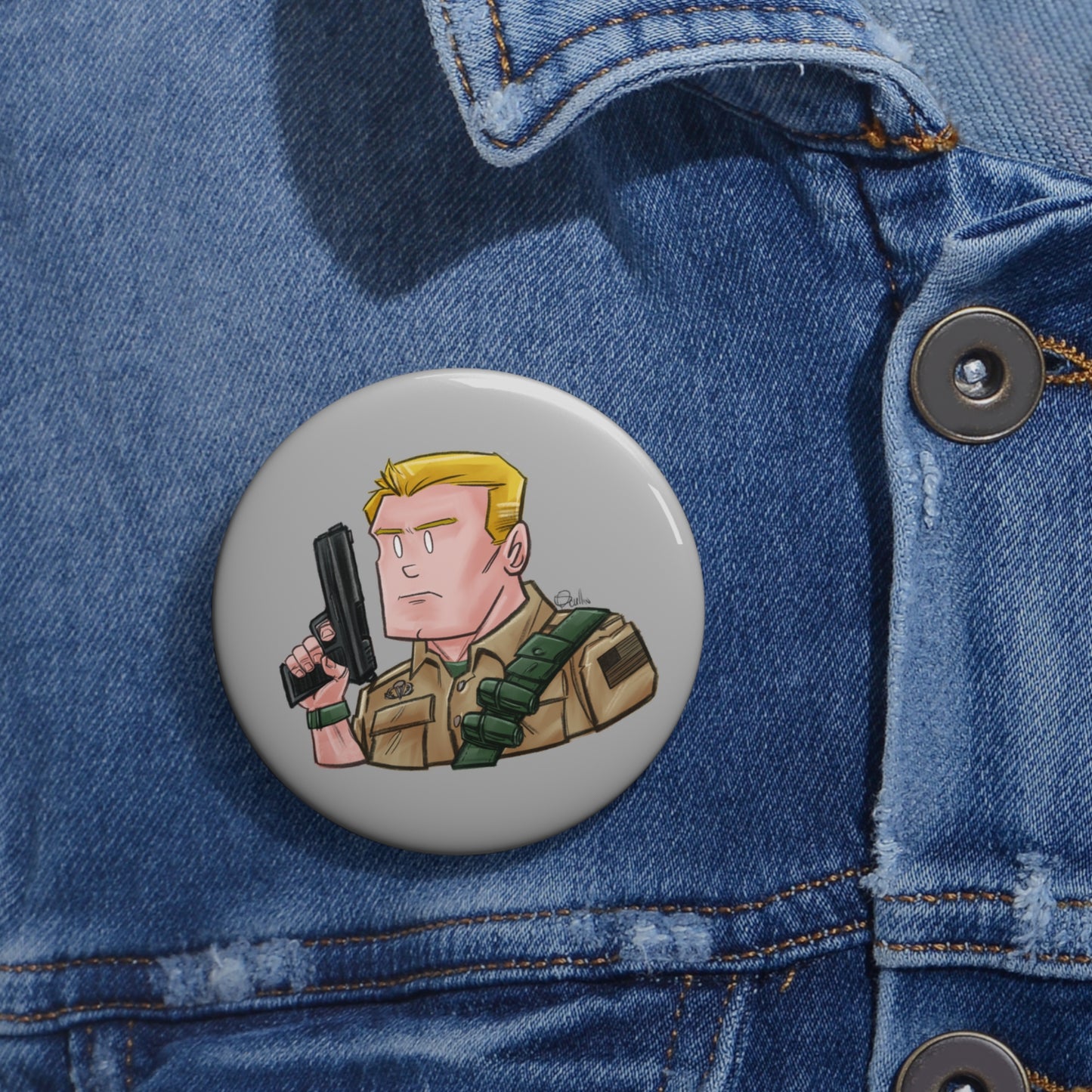GI-Joe Duke Pin Buttons