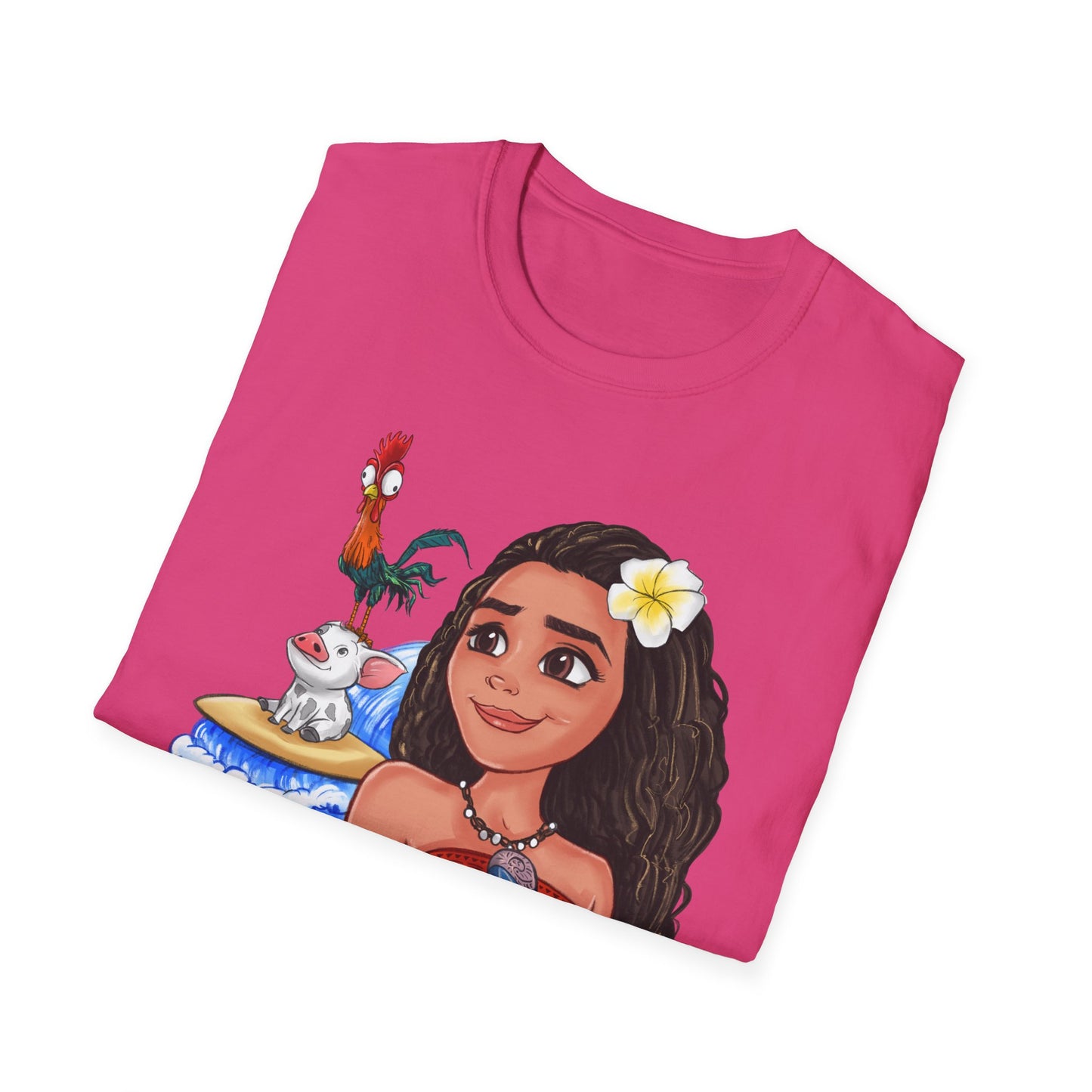 Moana riding the waves with Hei Hei and Pua T-Shirt