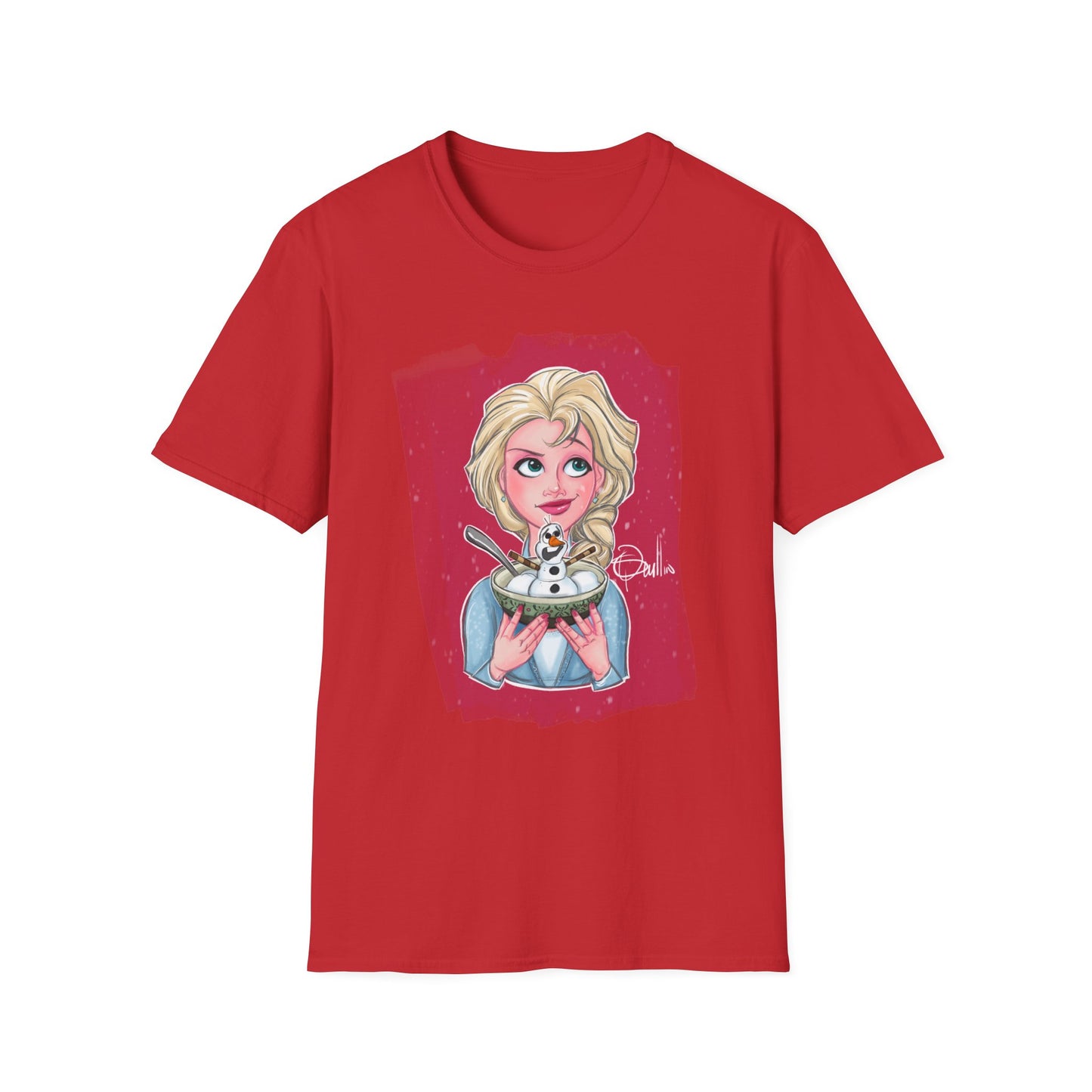 Elsa Enjoying an Olaf Snow Cone T-Shirt