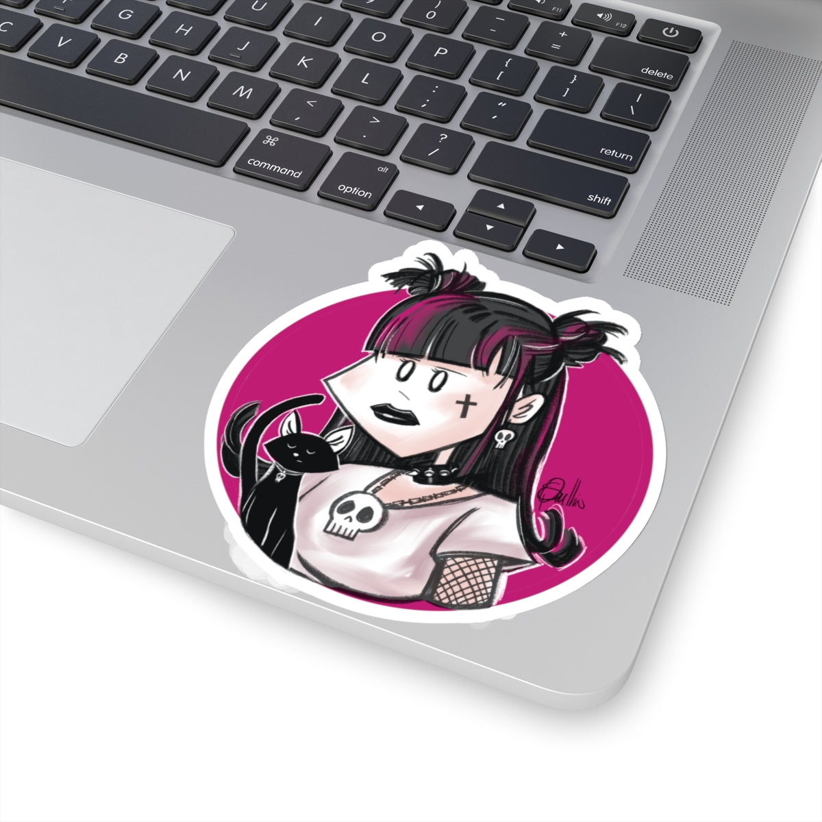 Goth Girl Kiss-Cut Stickers