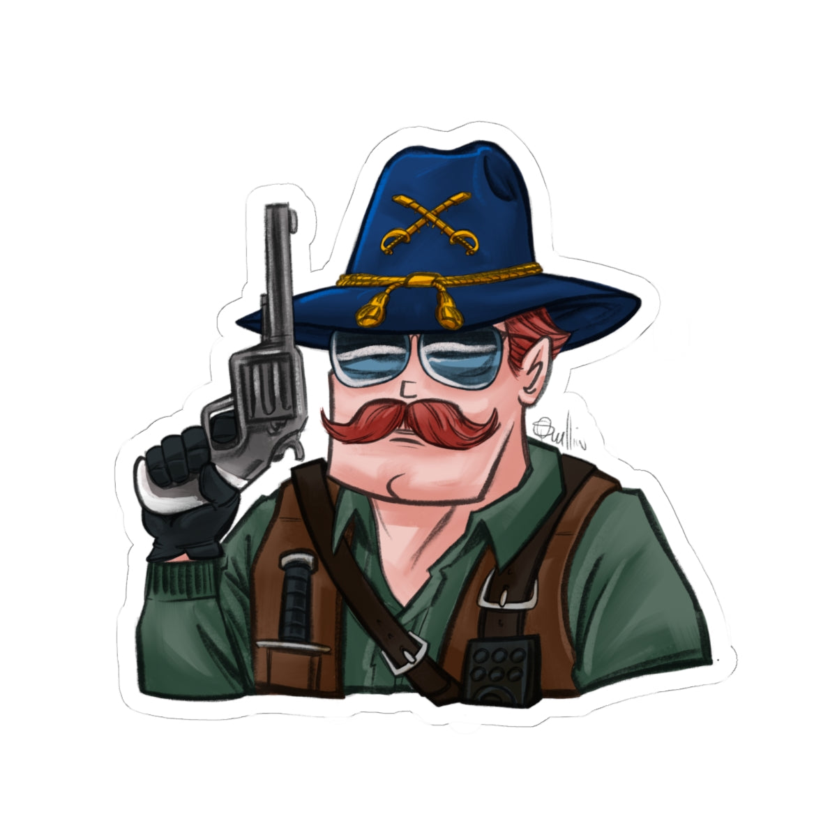 GI-Joe Wild Bill Kiss-Cut Sticker