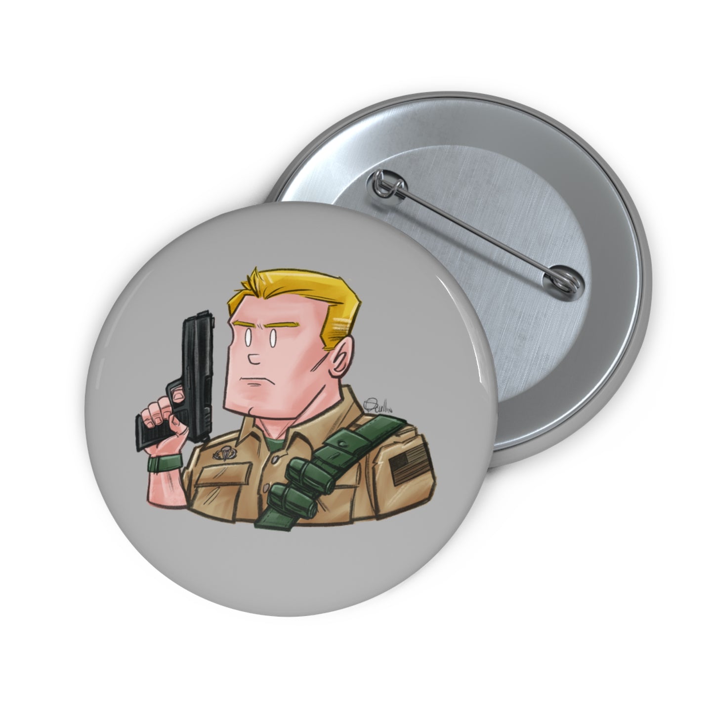 GI-Joe Duke Pin Buttons