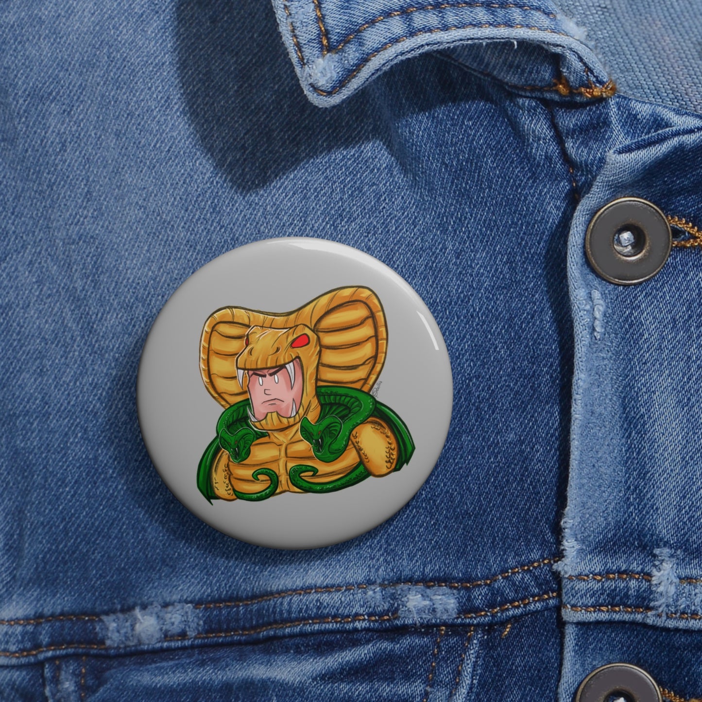 GI-Joe Serpentor Pin Buttons