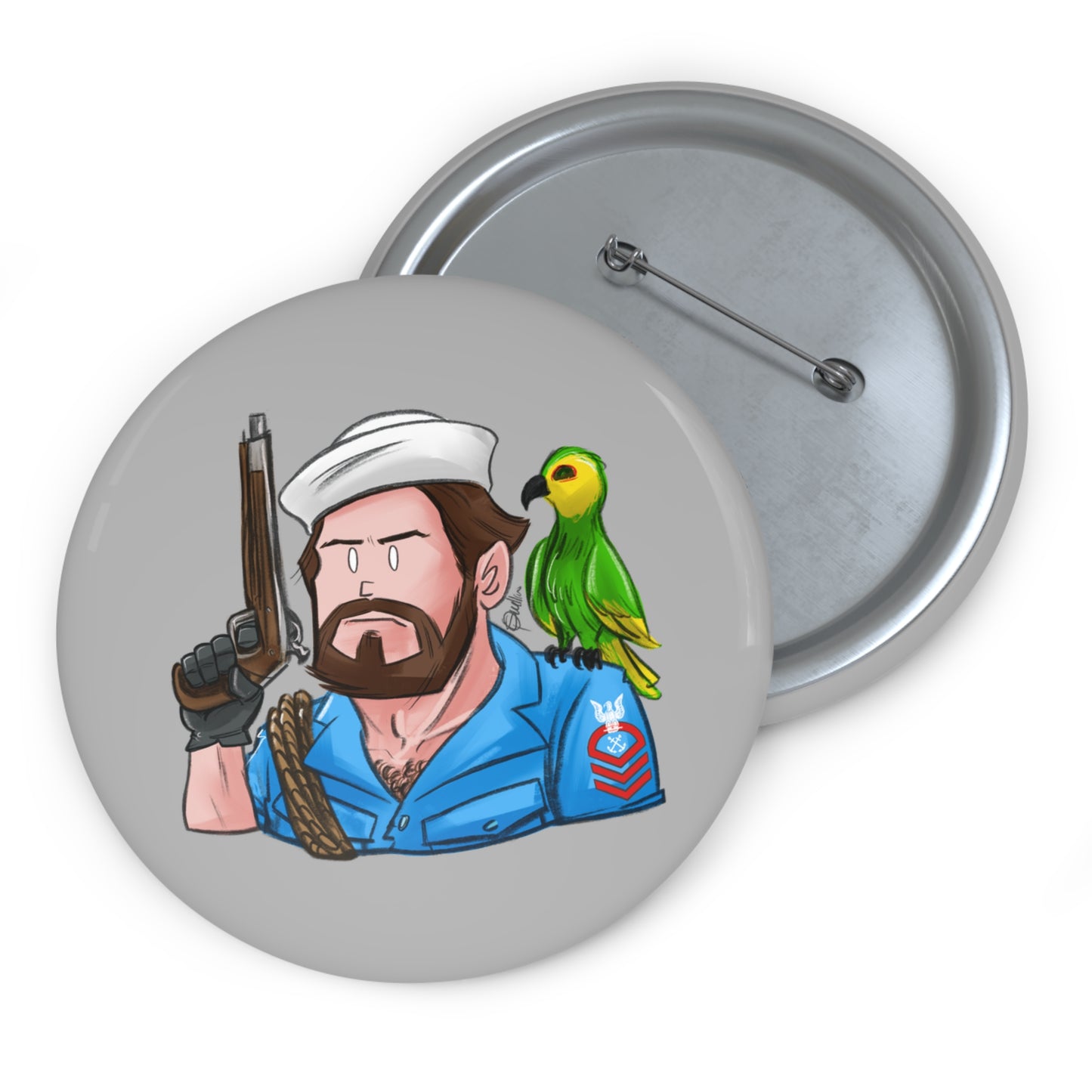 GI-Joe Shipwreck Pin Buttons