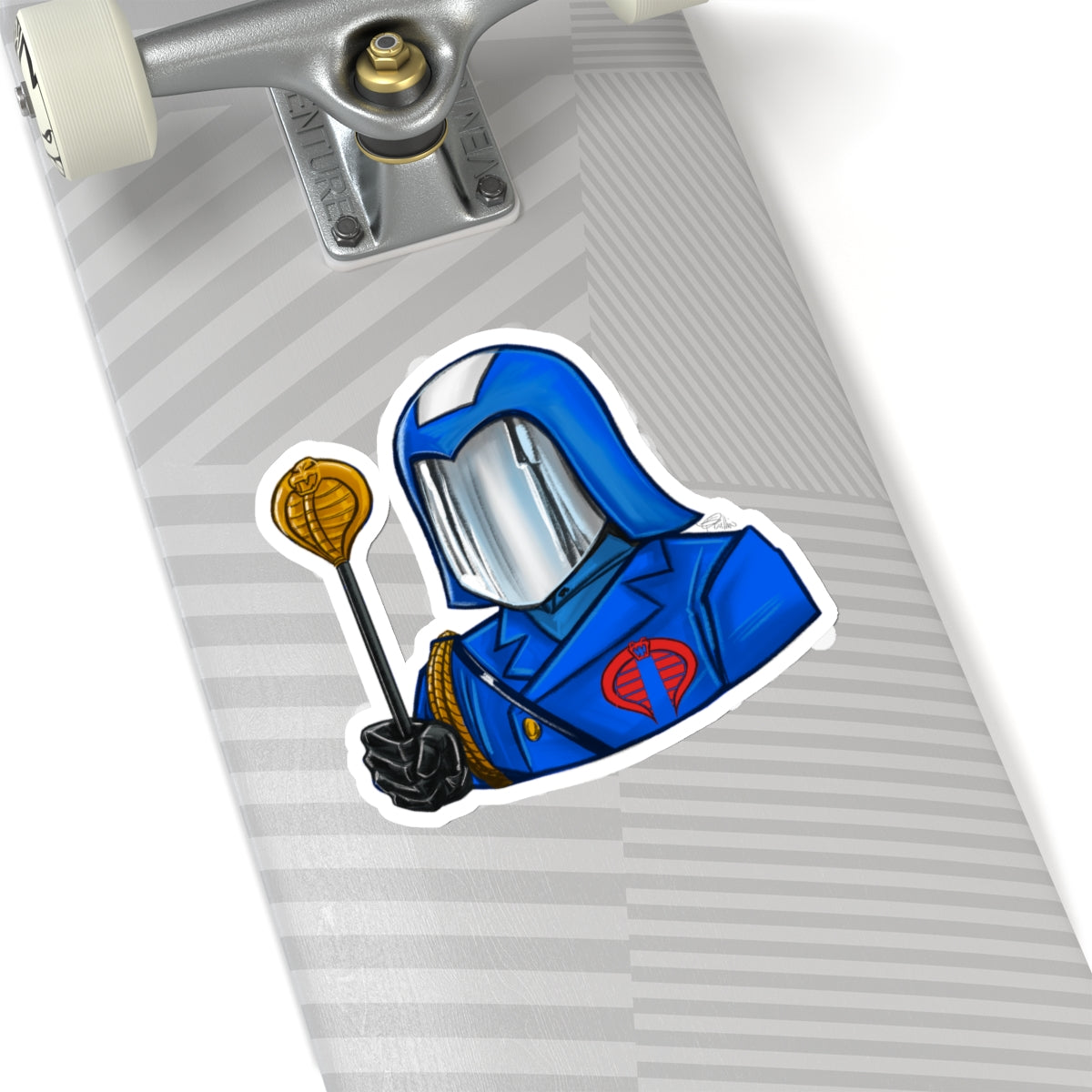 GI-Joe Cobra Commander Kiss-Cut Sticker