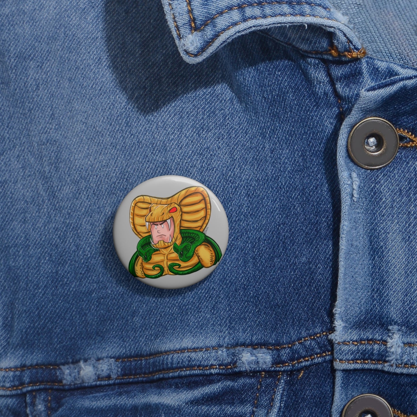 GI-Joe Serpentor Pin Buttons