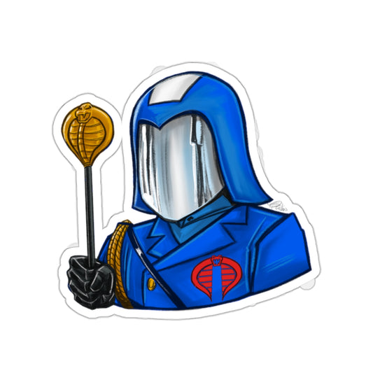 GI-Joe Cobra Commander Kiss-Cut Sticker