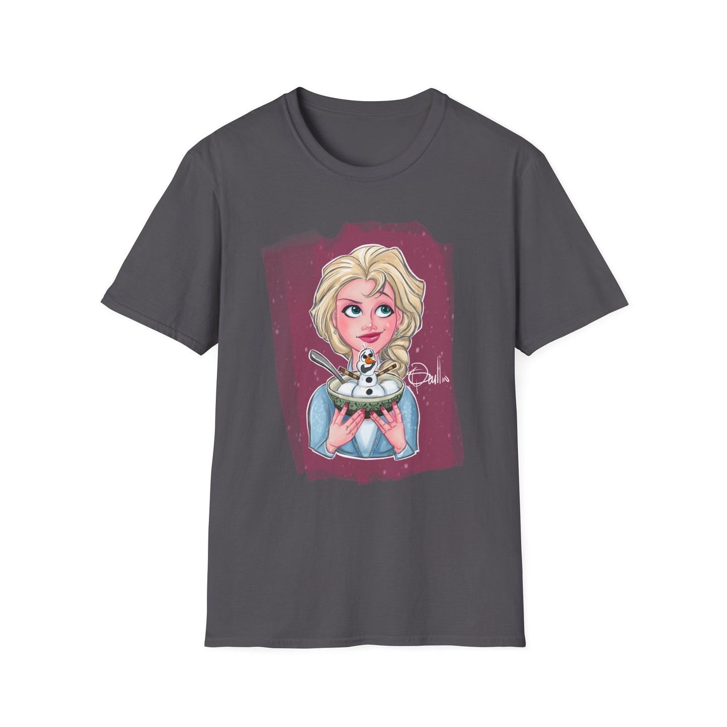 Elsa Enjoying an Olaf Snow Cone T-Shirt
