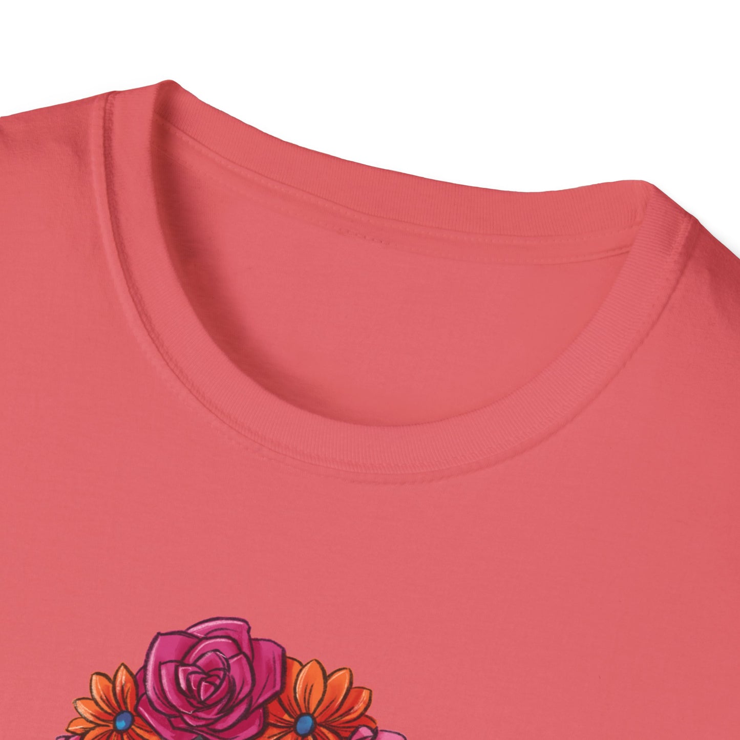 Floral Skull Dia de los Muertos Unisex T-Shirt