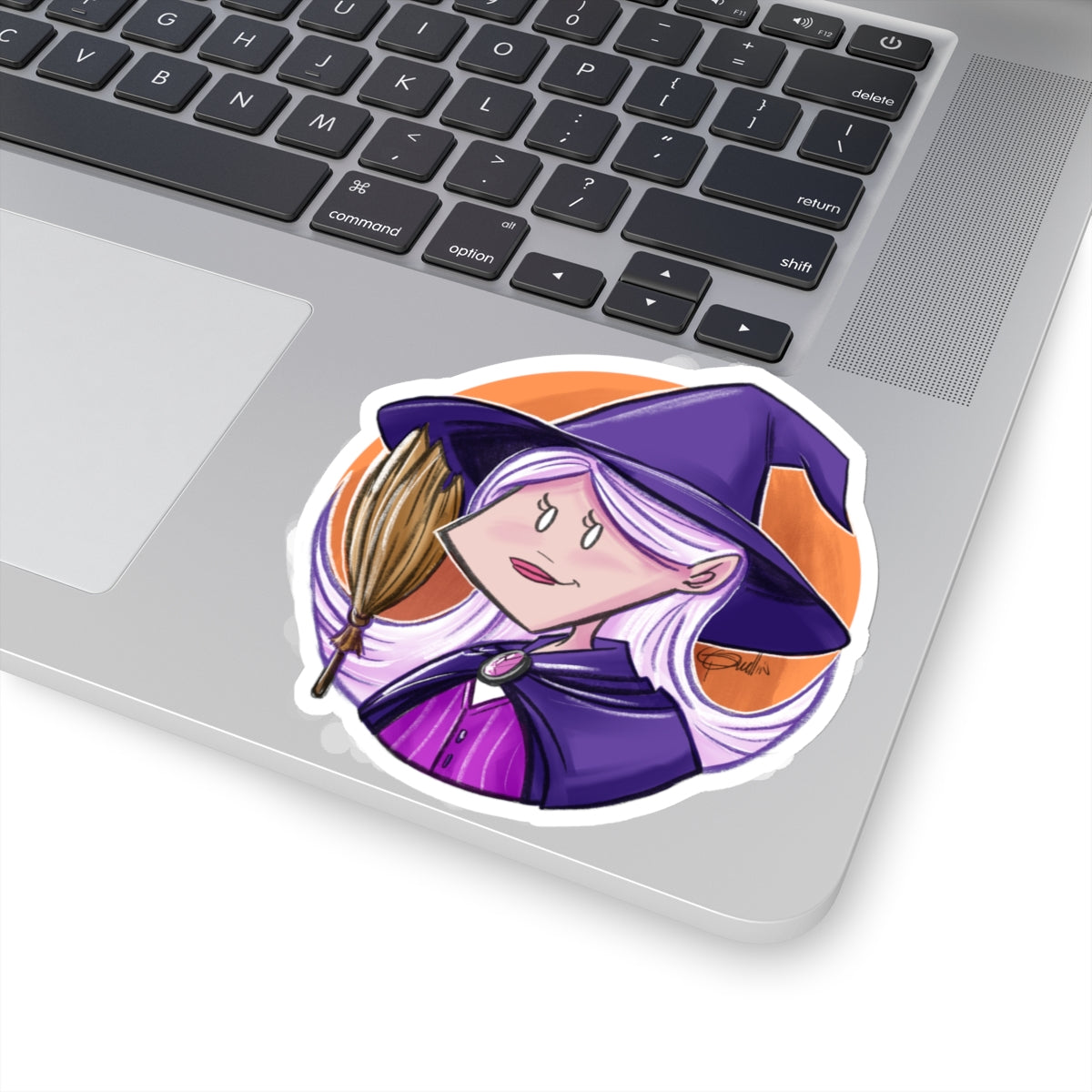 Cute Lil Witch Kiss-Cut Stickers