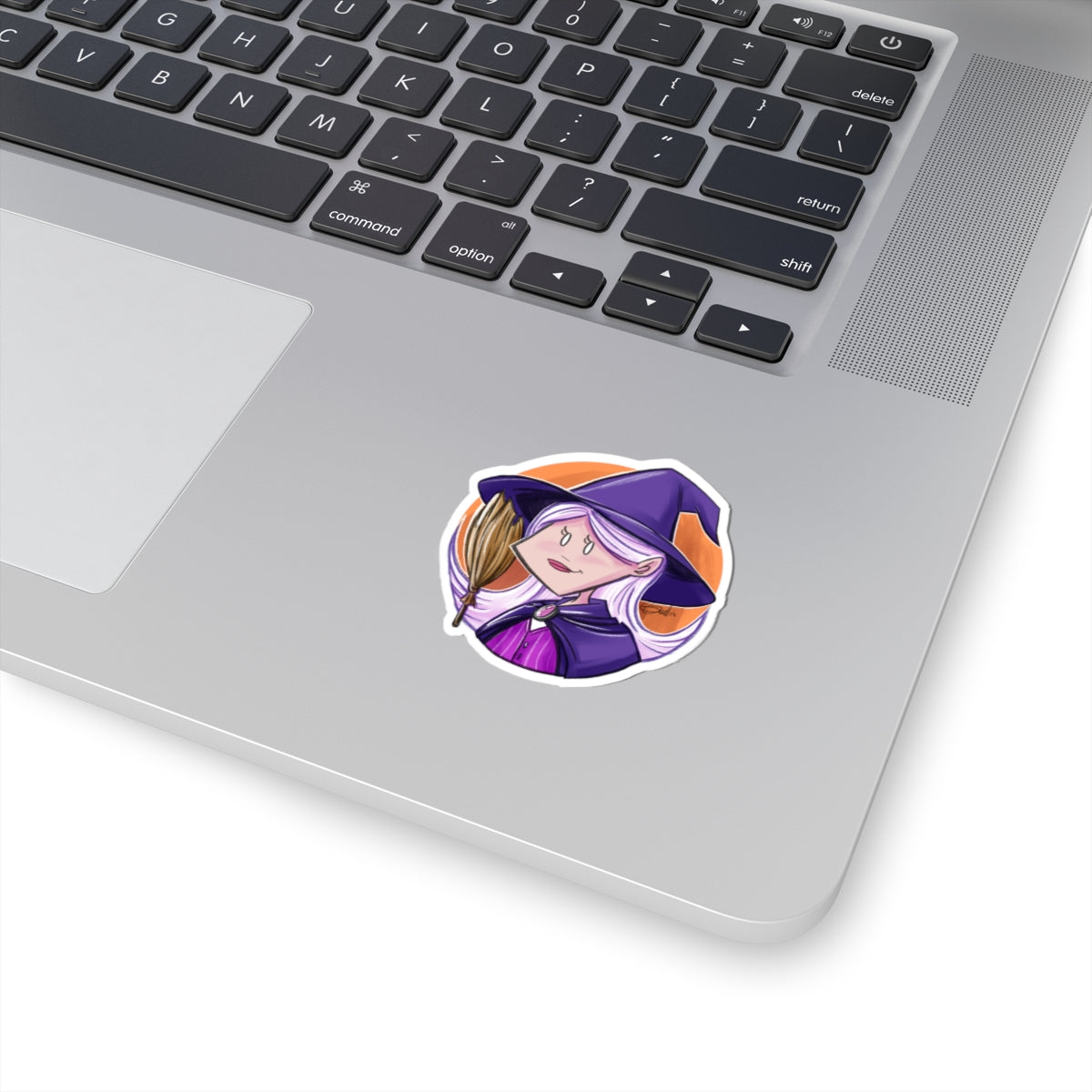 Cute Lil Witch Kiss-Cut Stickers