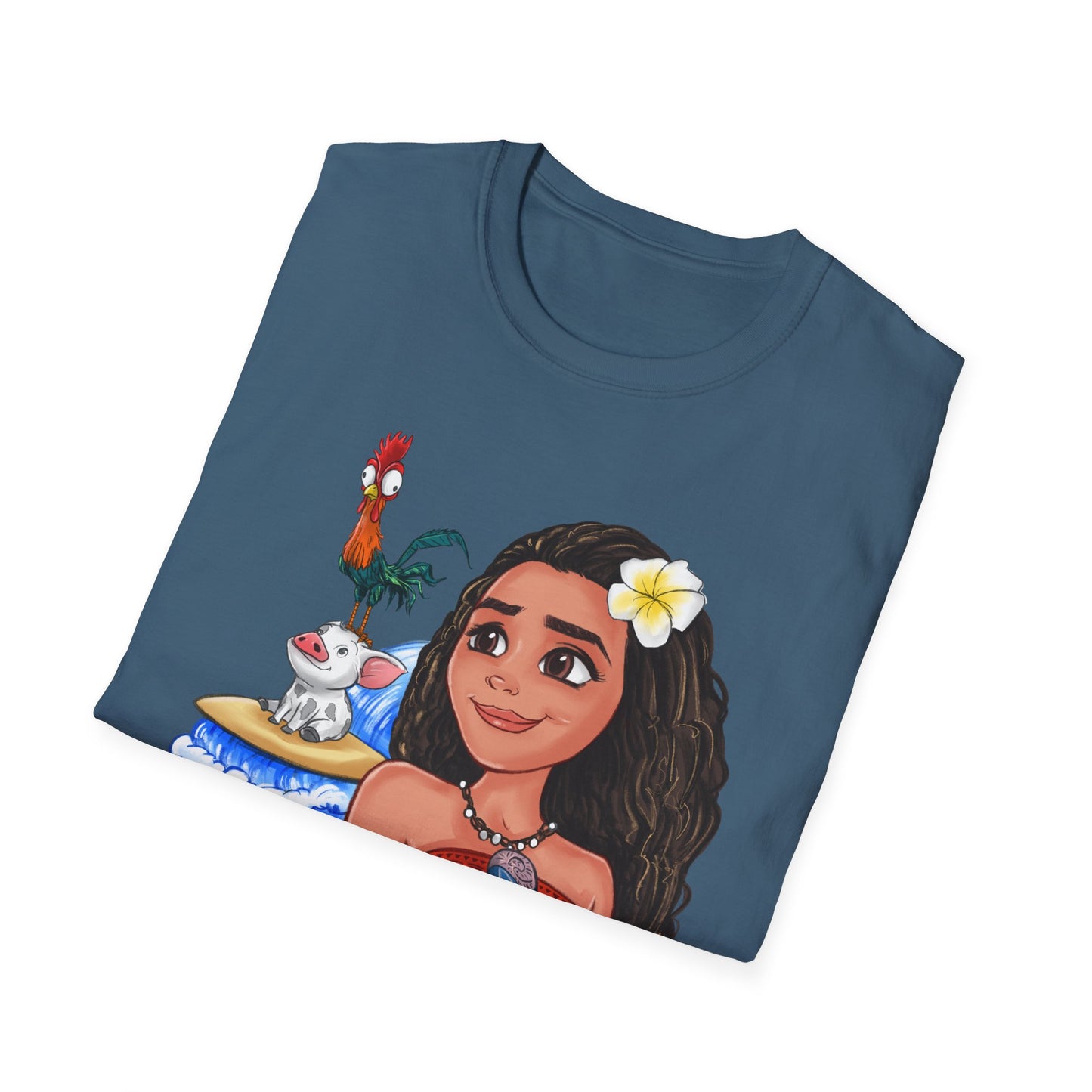 Moana riding the waves with Hei Hei and Pua T-Shirt