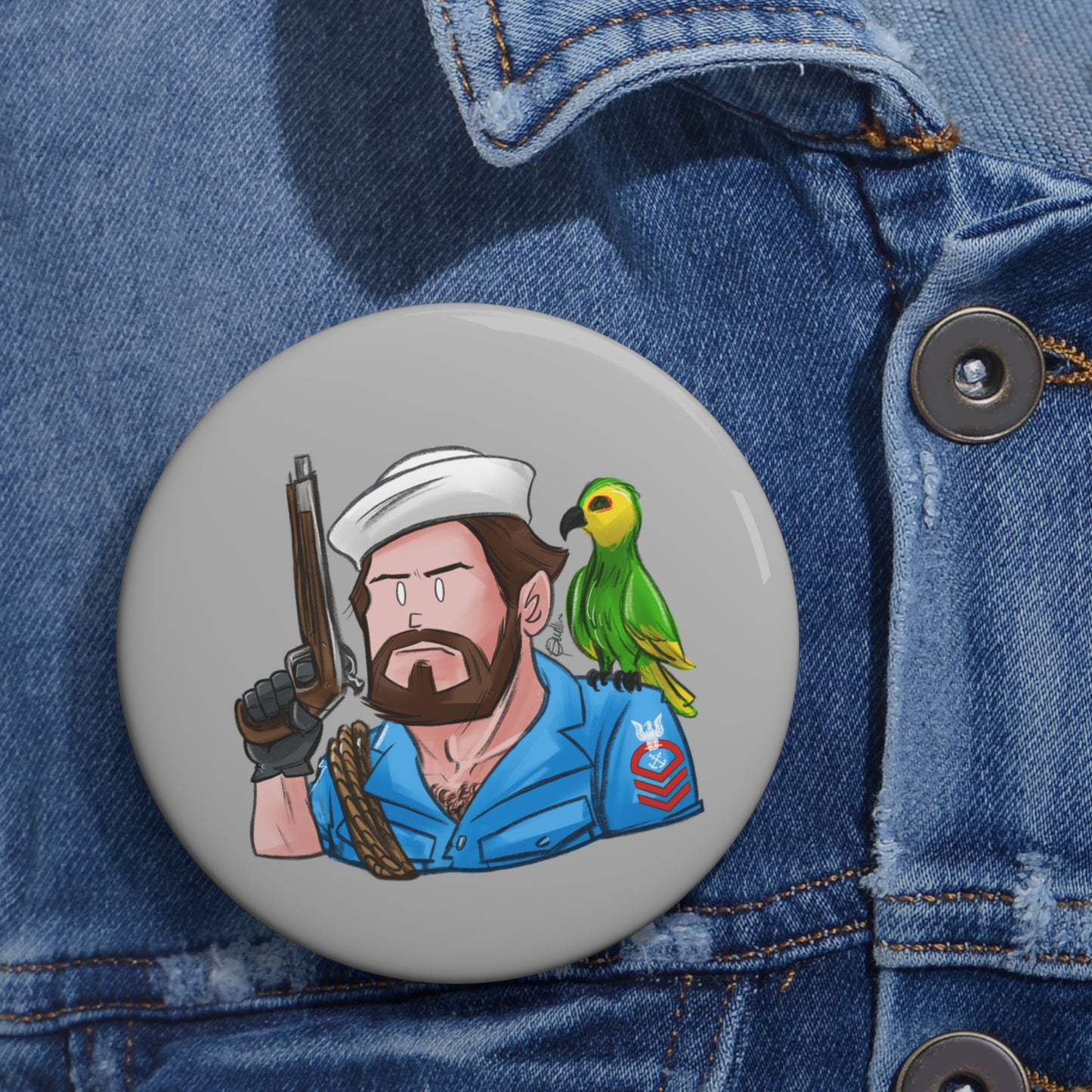 GI-Joe Shipwreck Pin Buttons