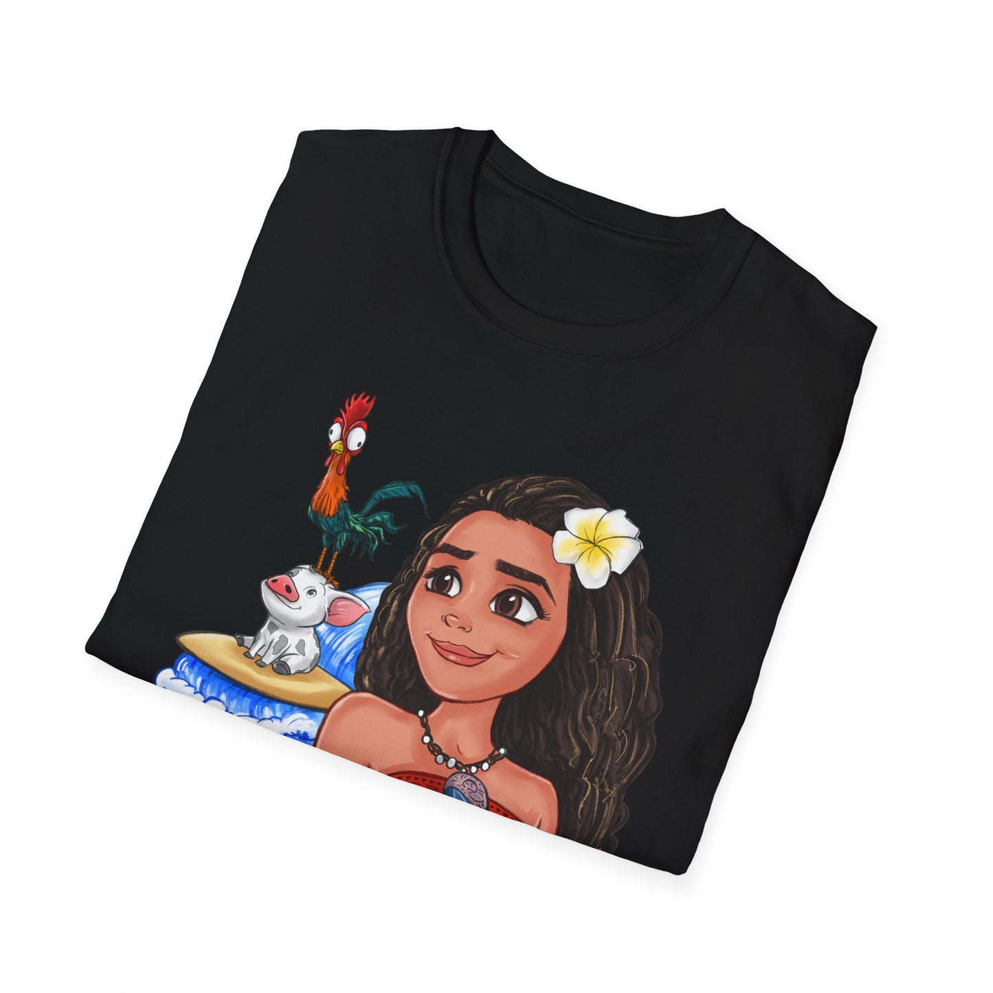 Moana riding the waves with Hei Hei and Pua T-Shirt
