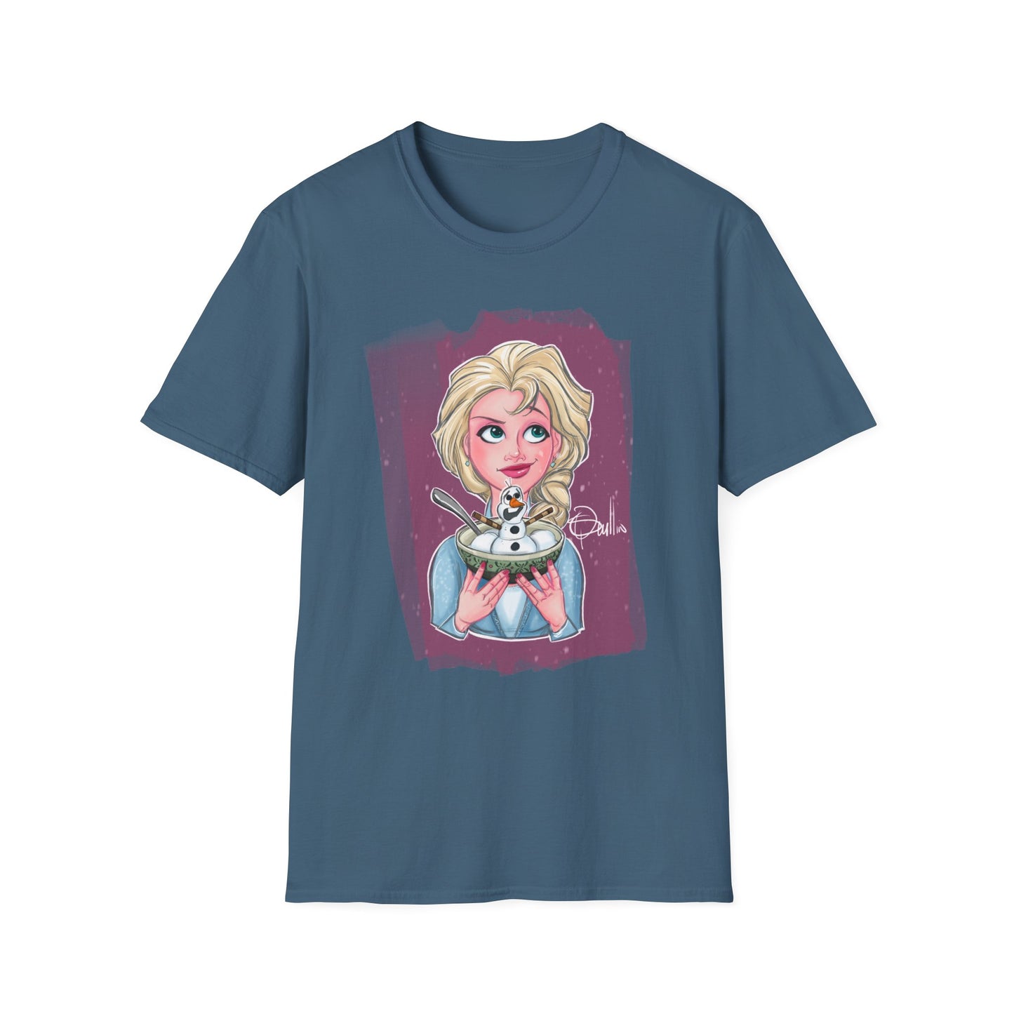 Elsa Enjoying an Olaf Snow Cone T-Shirt