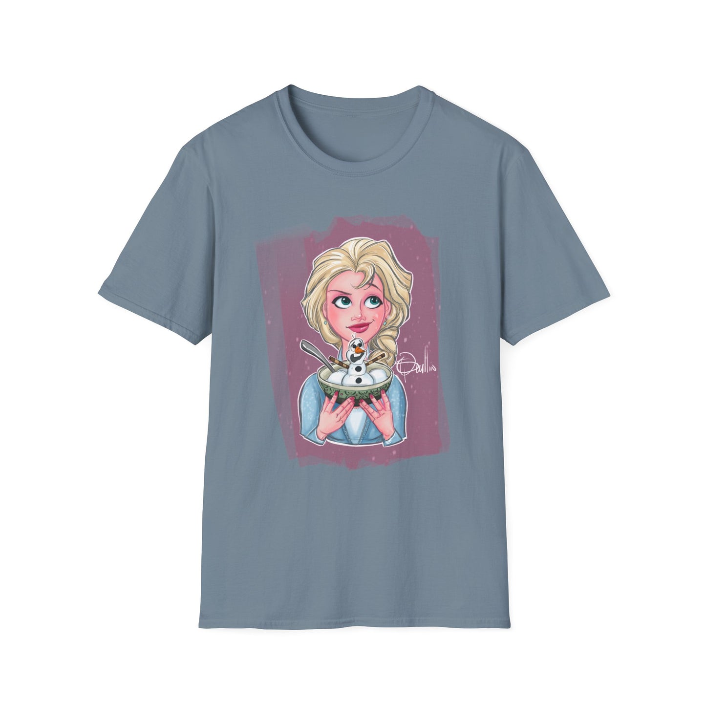 Elsa Enjoying an Olaf Snow Cone T-Shirt