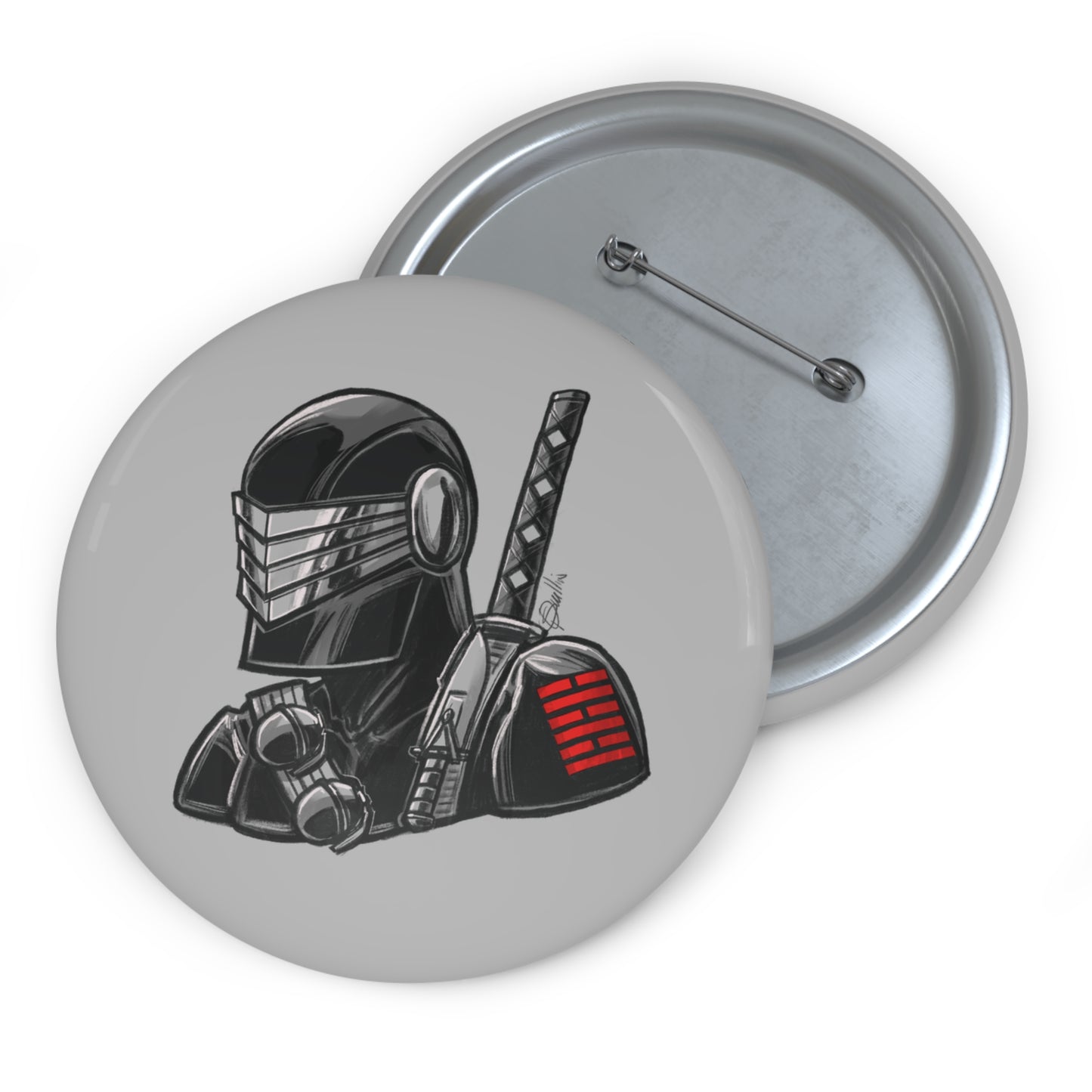 GI-Joe Snake Eyes Pin Buttons