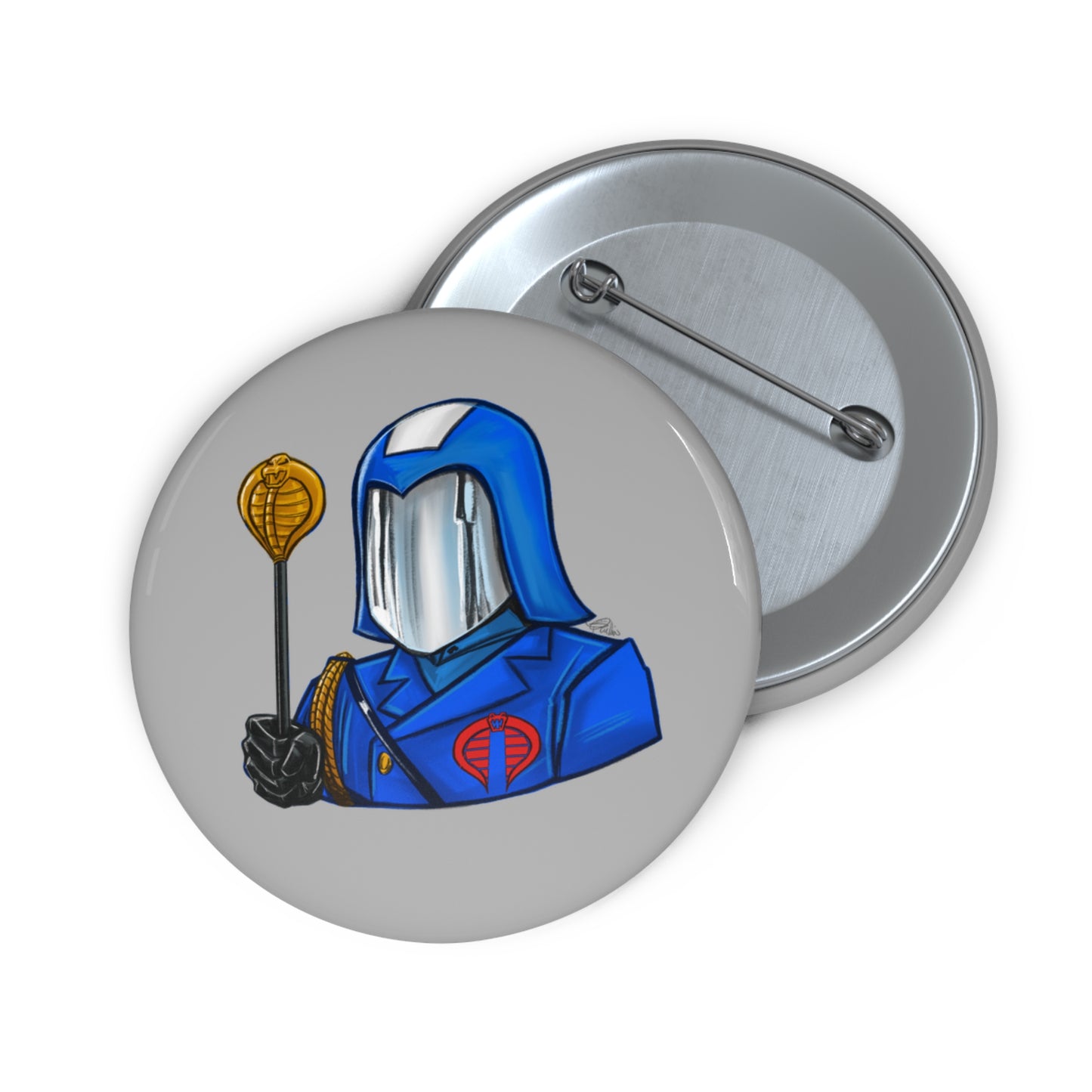 GI-Joe Cobra Commander Pin Button