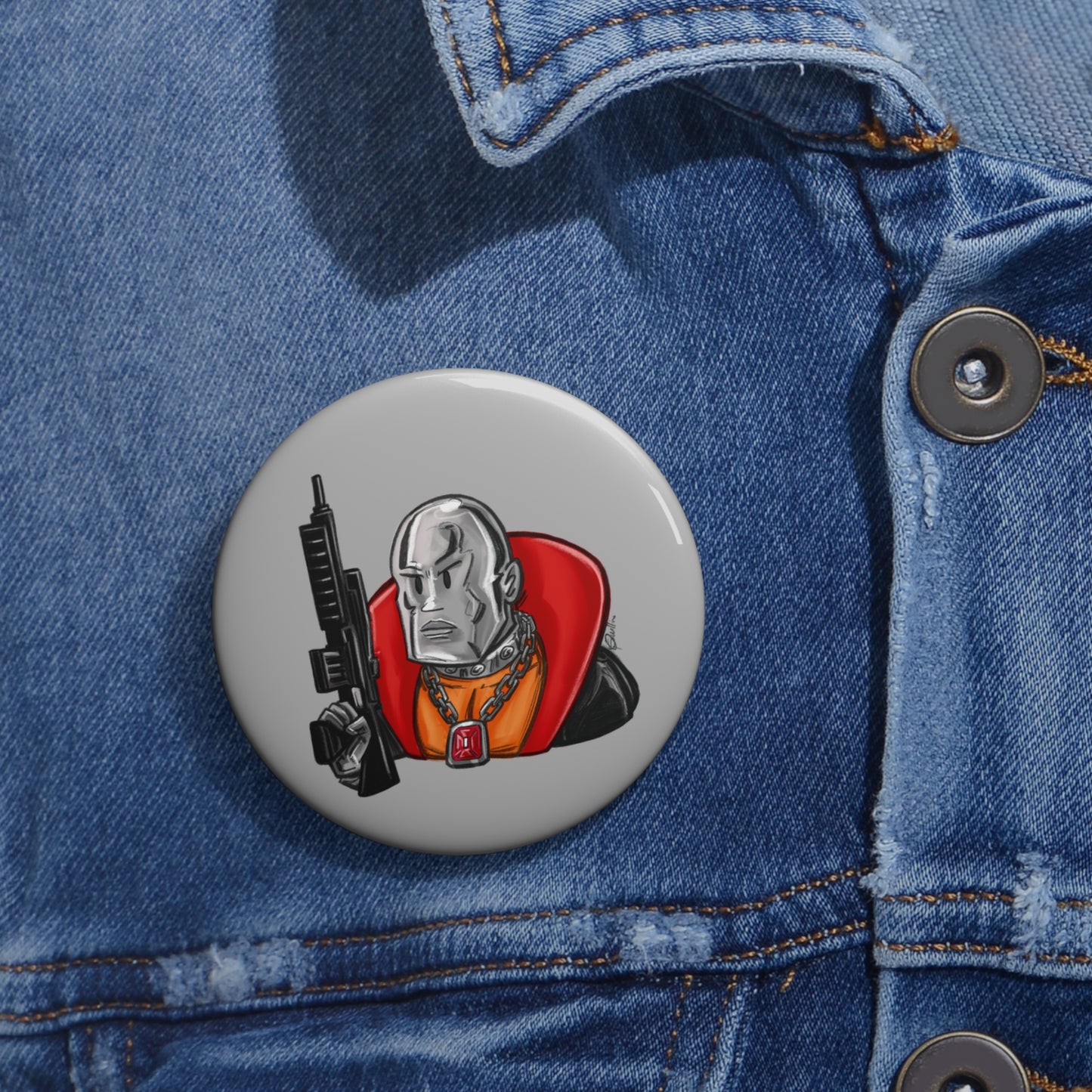 GI-Joe Destro Pin Button