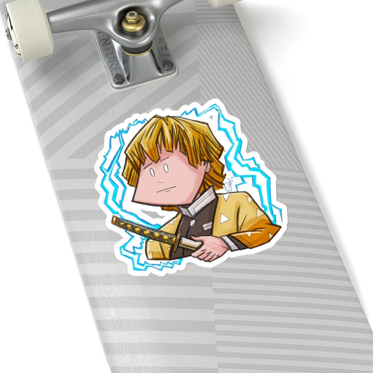 Demon Slayer Zenitsu Agatsuma Kiss-Cut Stickers