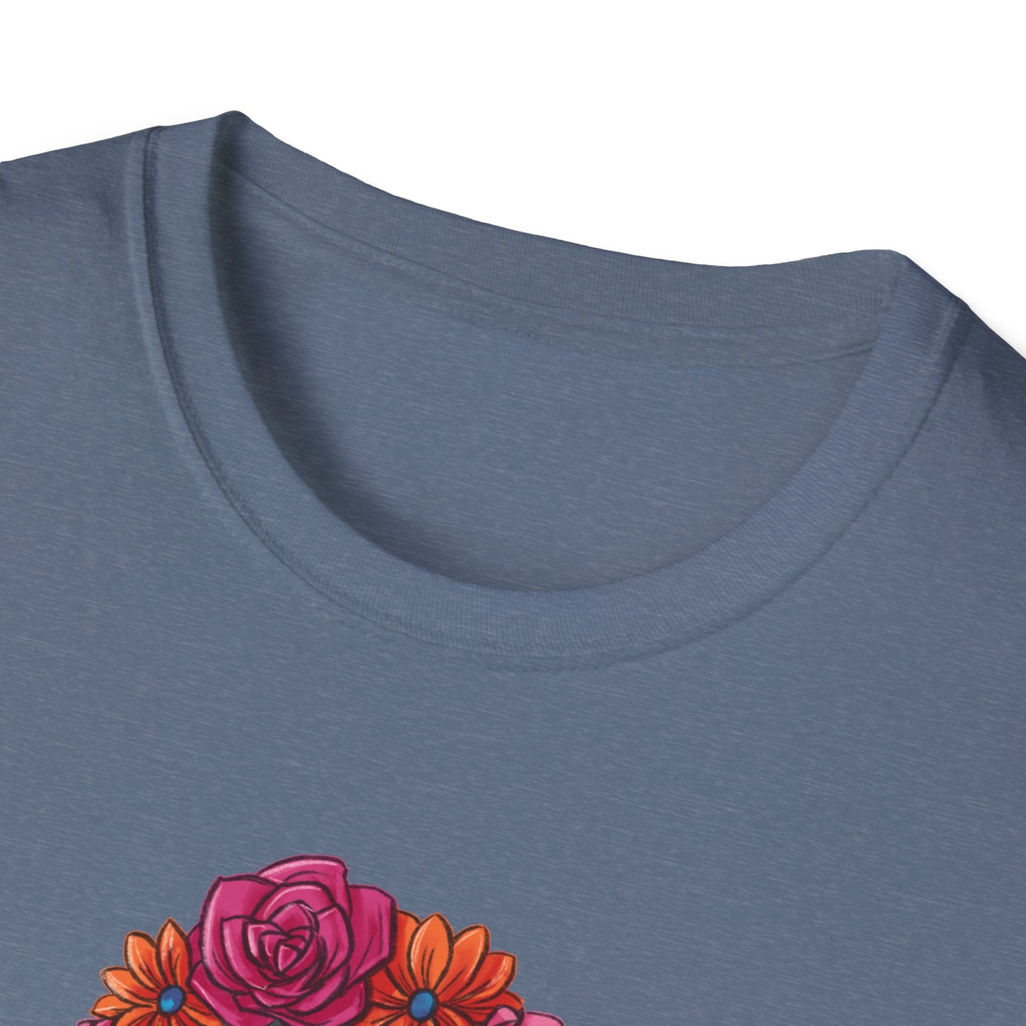 Floral Skull Dia de los Muertos Unisex T-Shirt