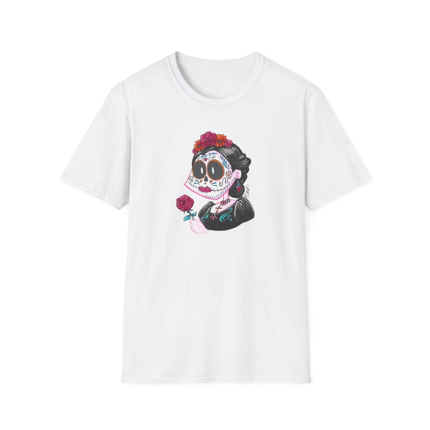 Floral Skull Dia de los Muertos Unisex T-Shirt