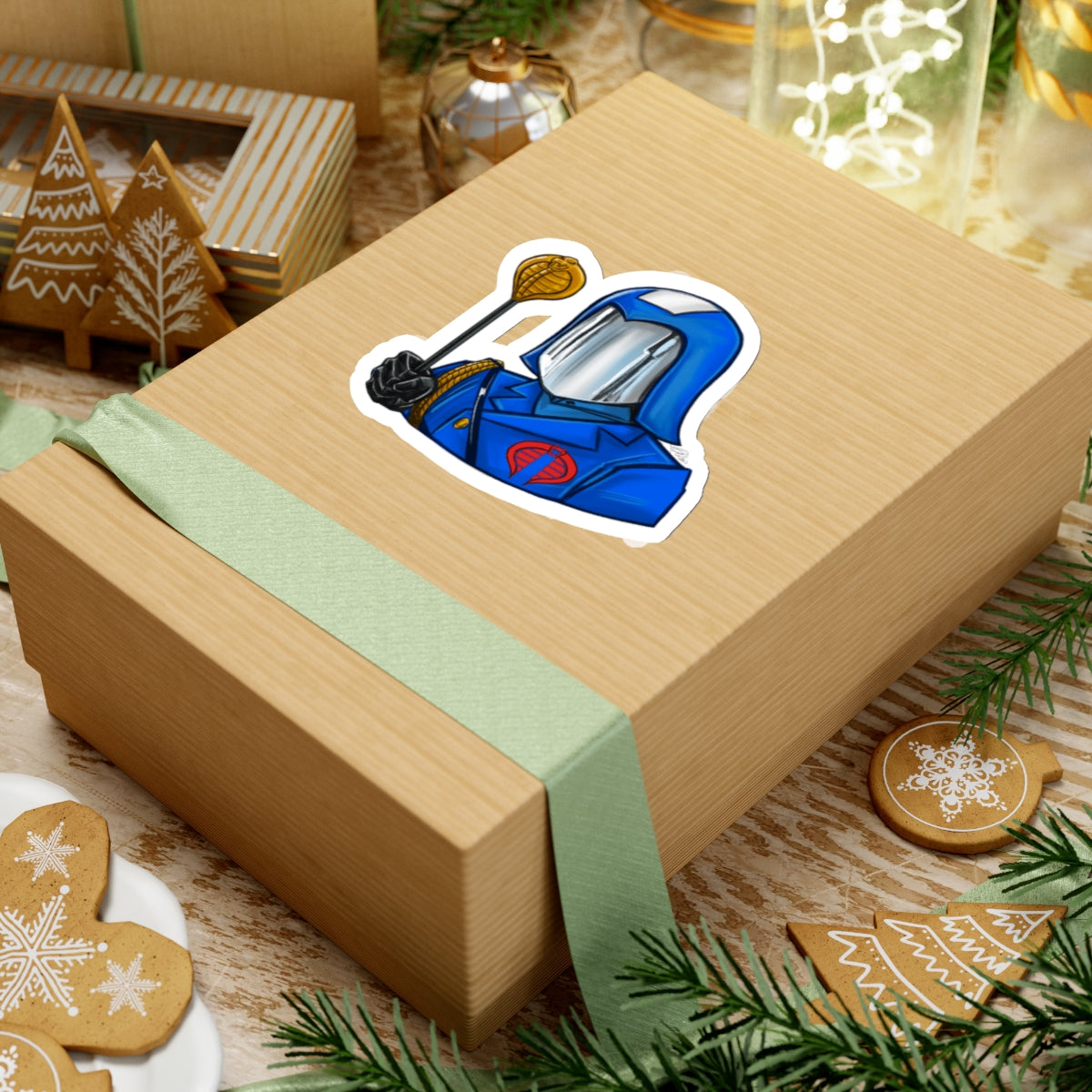 GI-Joe Cobra Commander Kiss-Cut Sticker