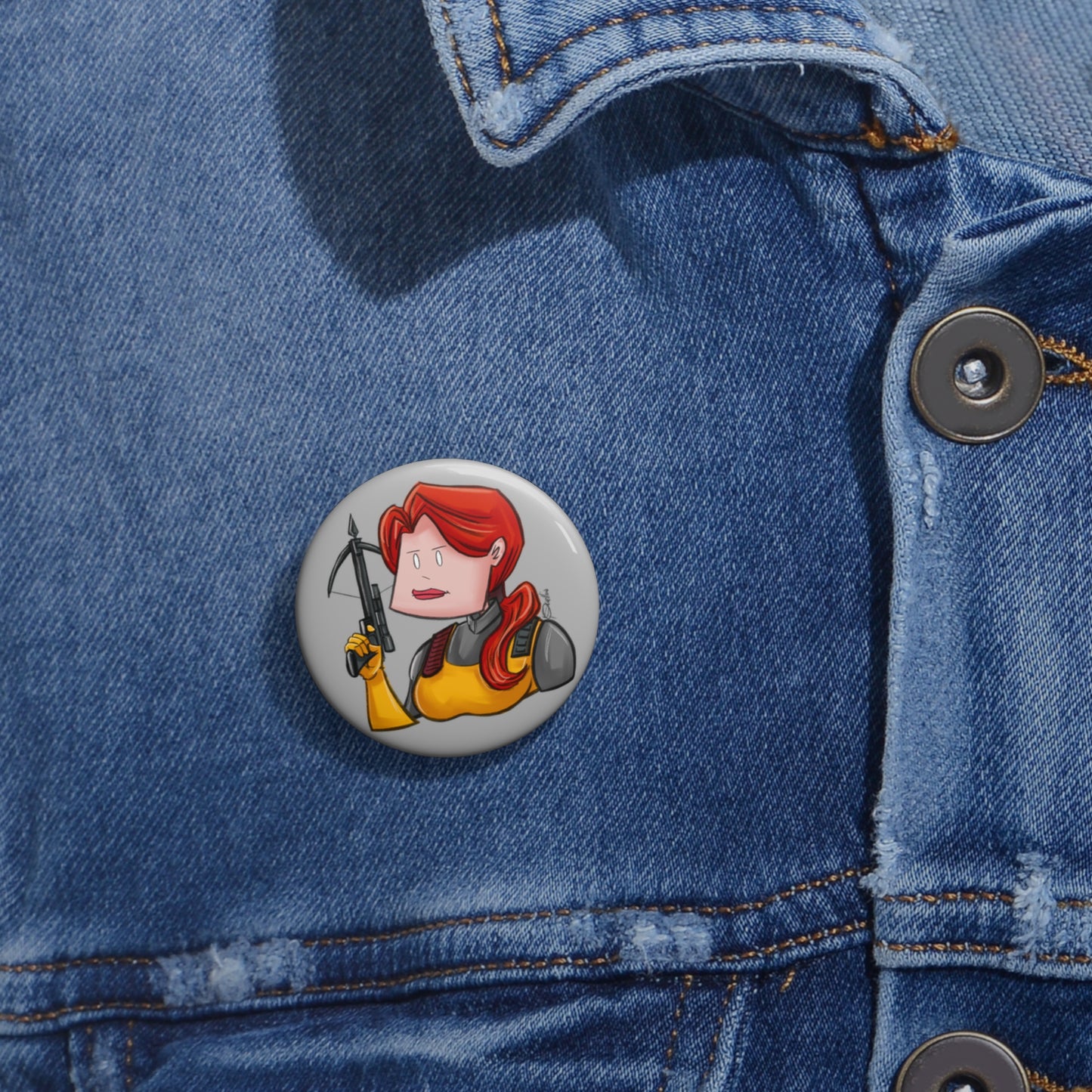 GI-Joe Scarlett Pin Button
