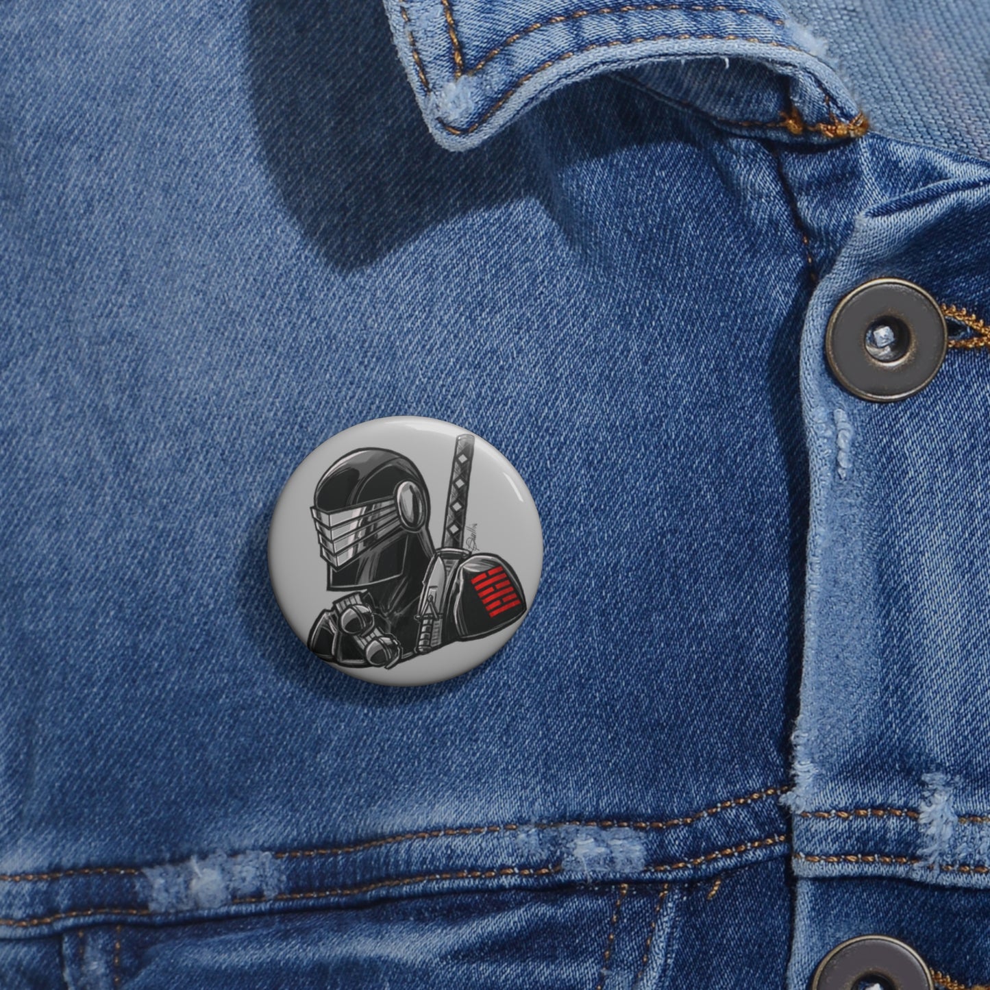 GI-Joe Snake Eyes Pin Buttons