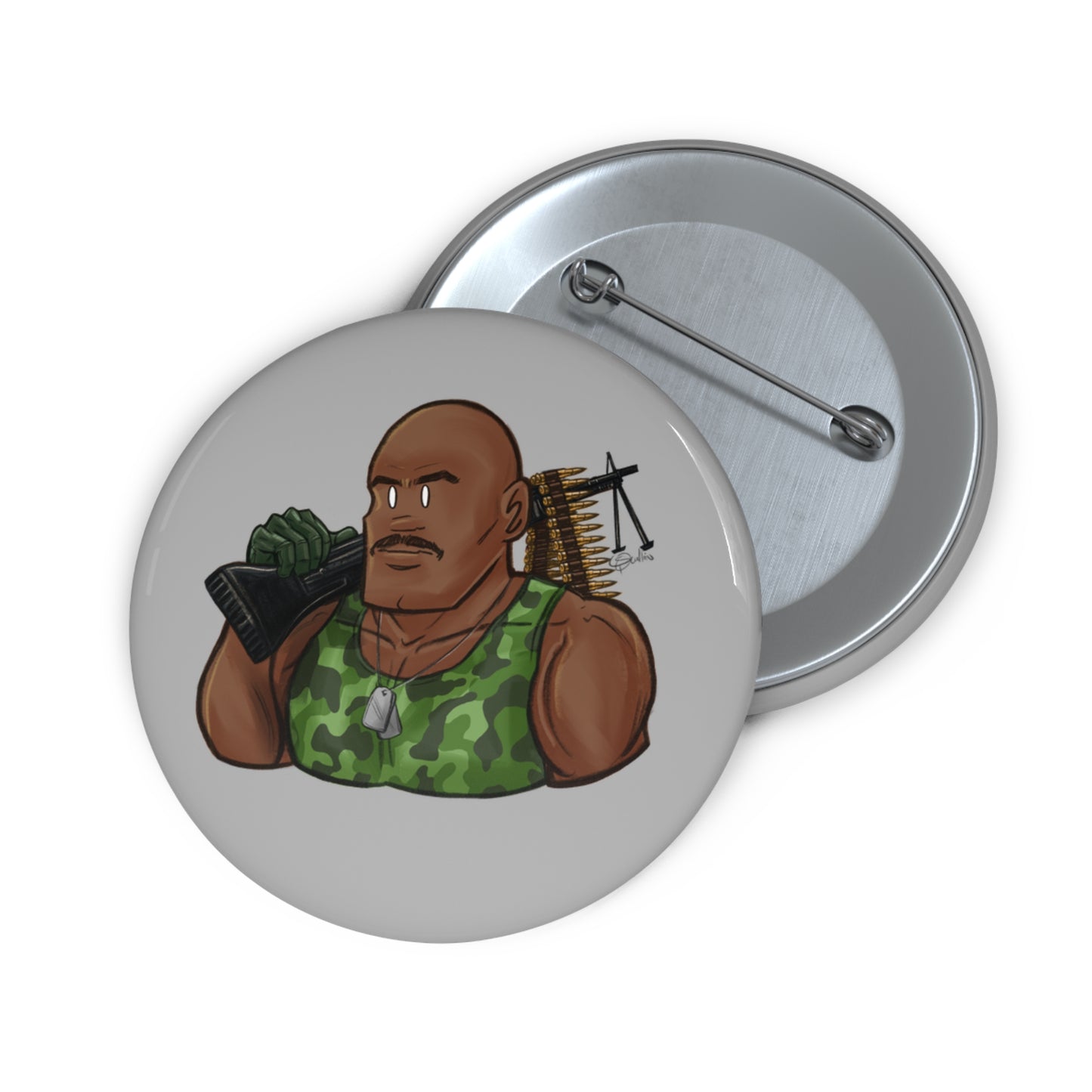 GI-Joe Roadblock Pin Buttons