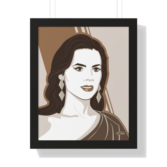 Diamond by Patrick Scullin. Elegant Framed Vertical Poster - Chic Vintage Art for Home Decor