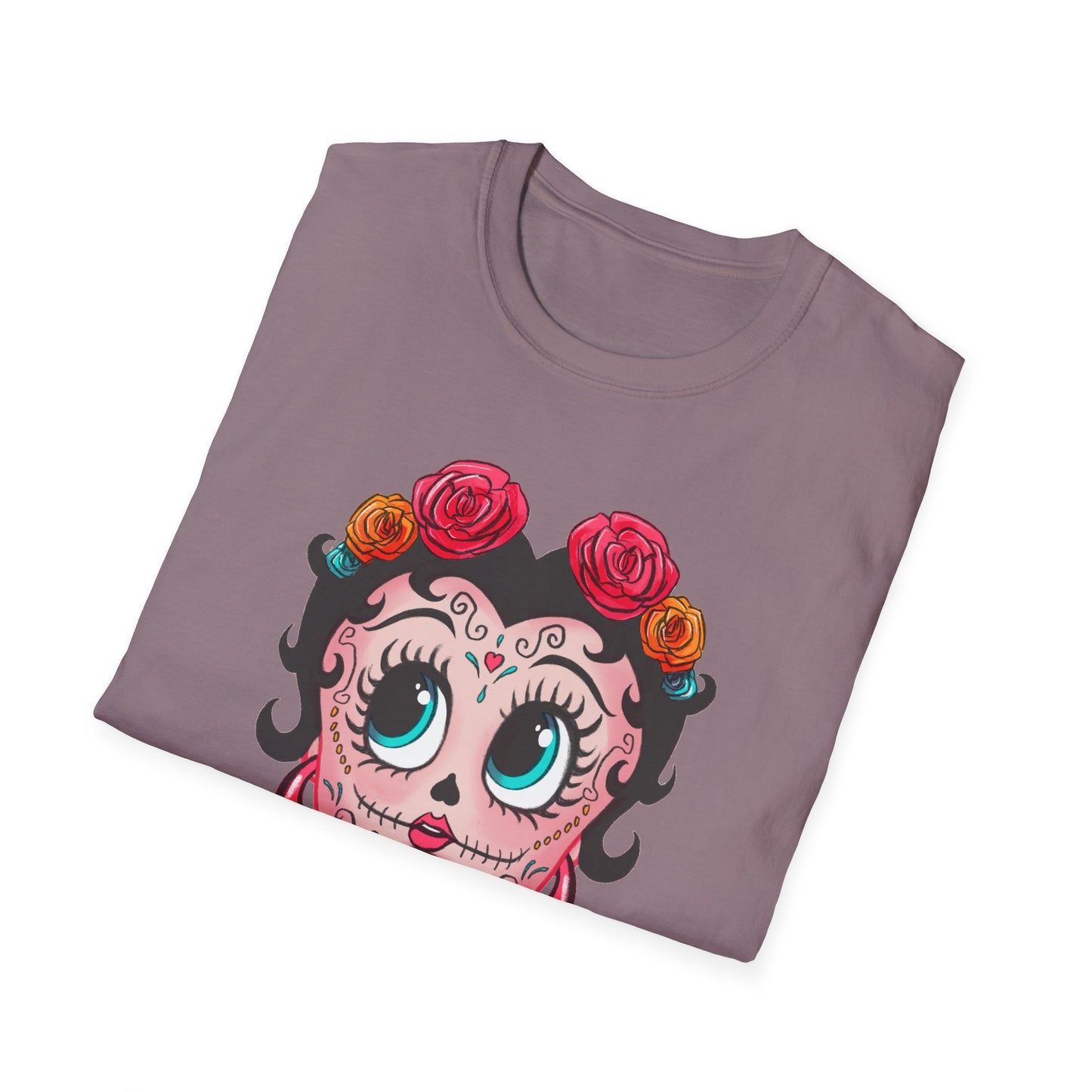 Betty Boop Dia de los Muertos Floral Skull T-Shirt