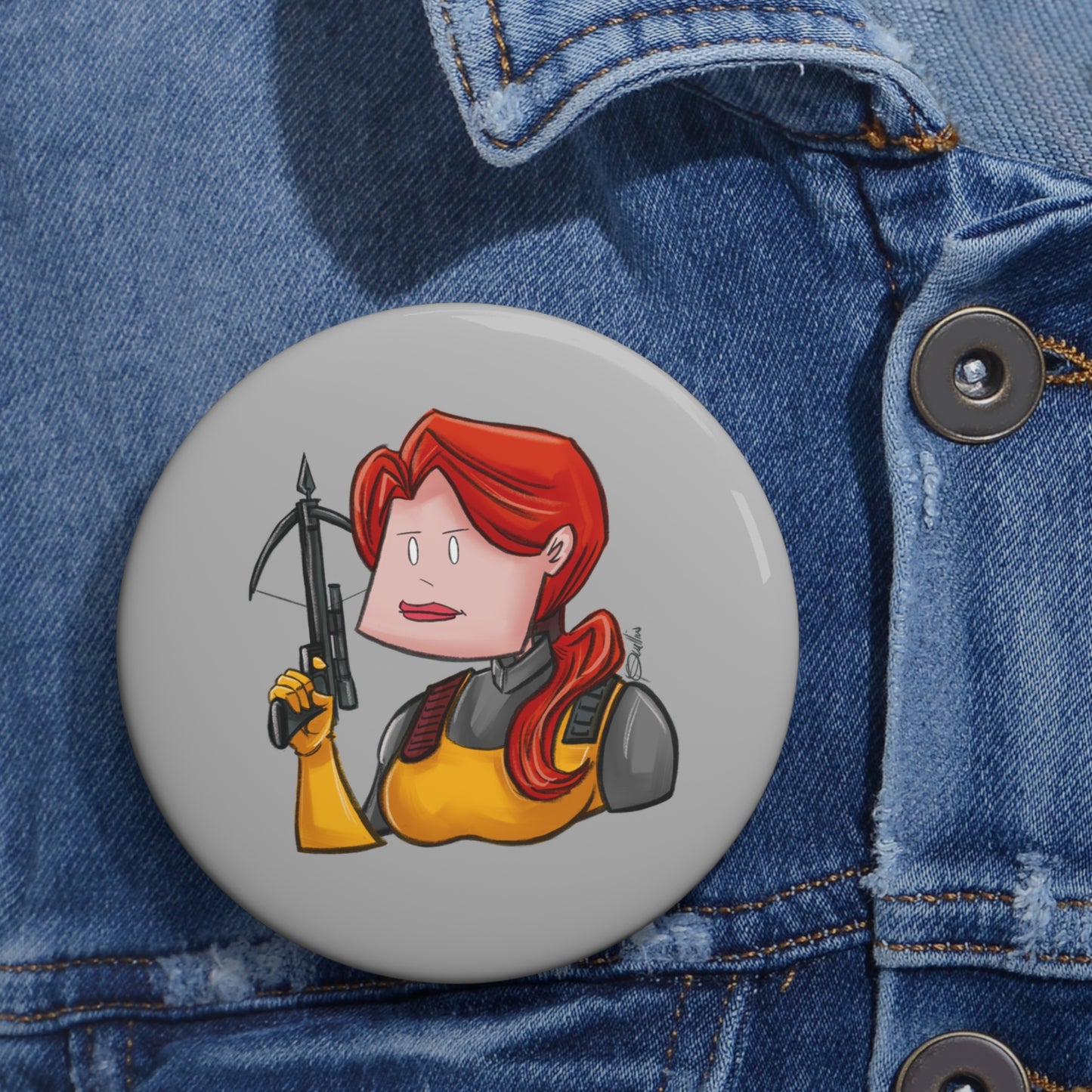 GI-Joe Scarlett Pin Button