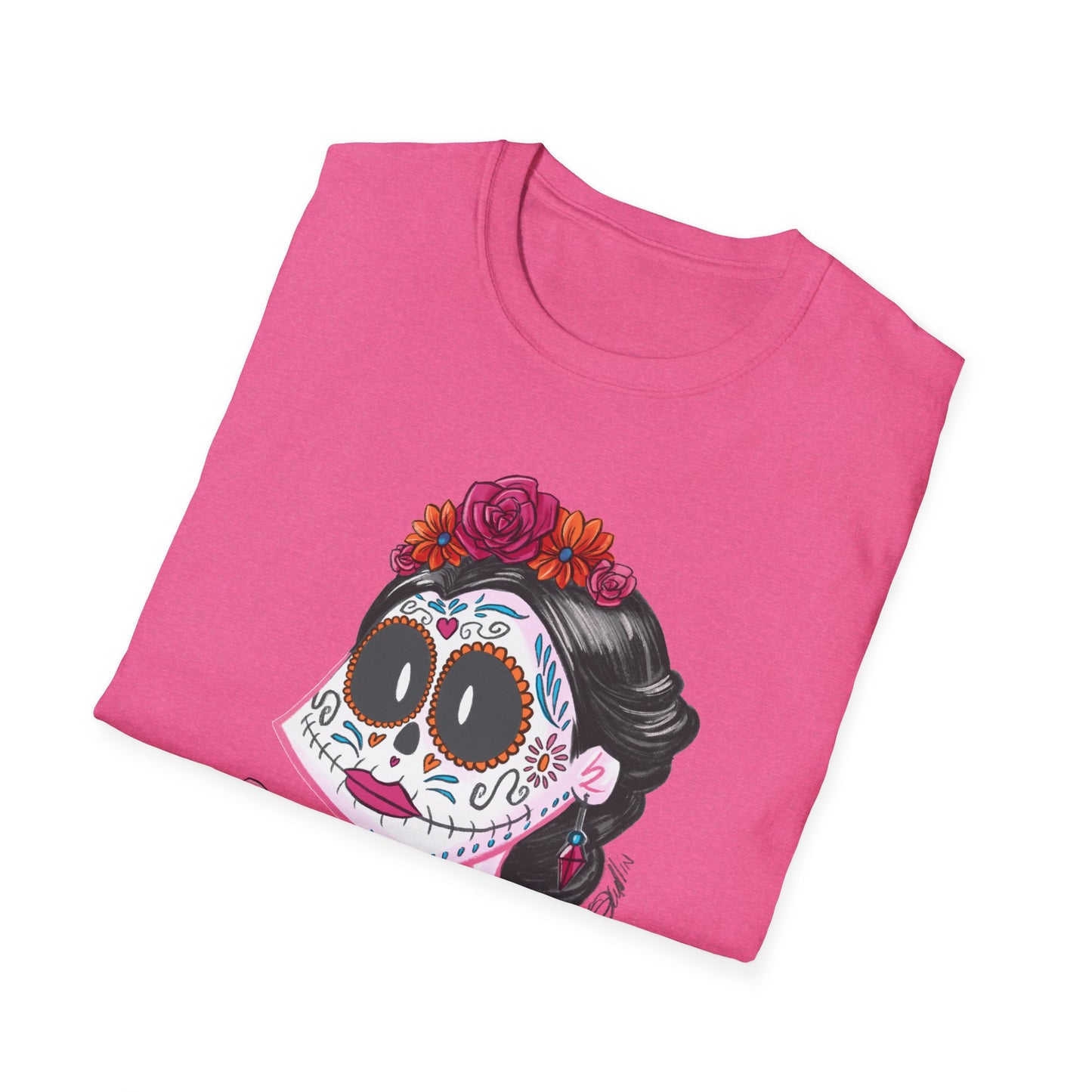 Floral Skull Dia de los Muertos Unisex T-Shirt